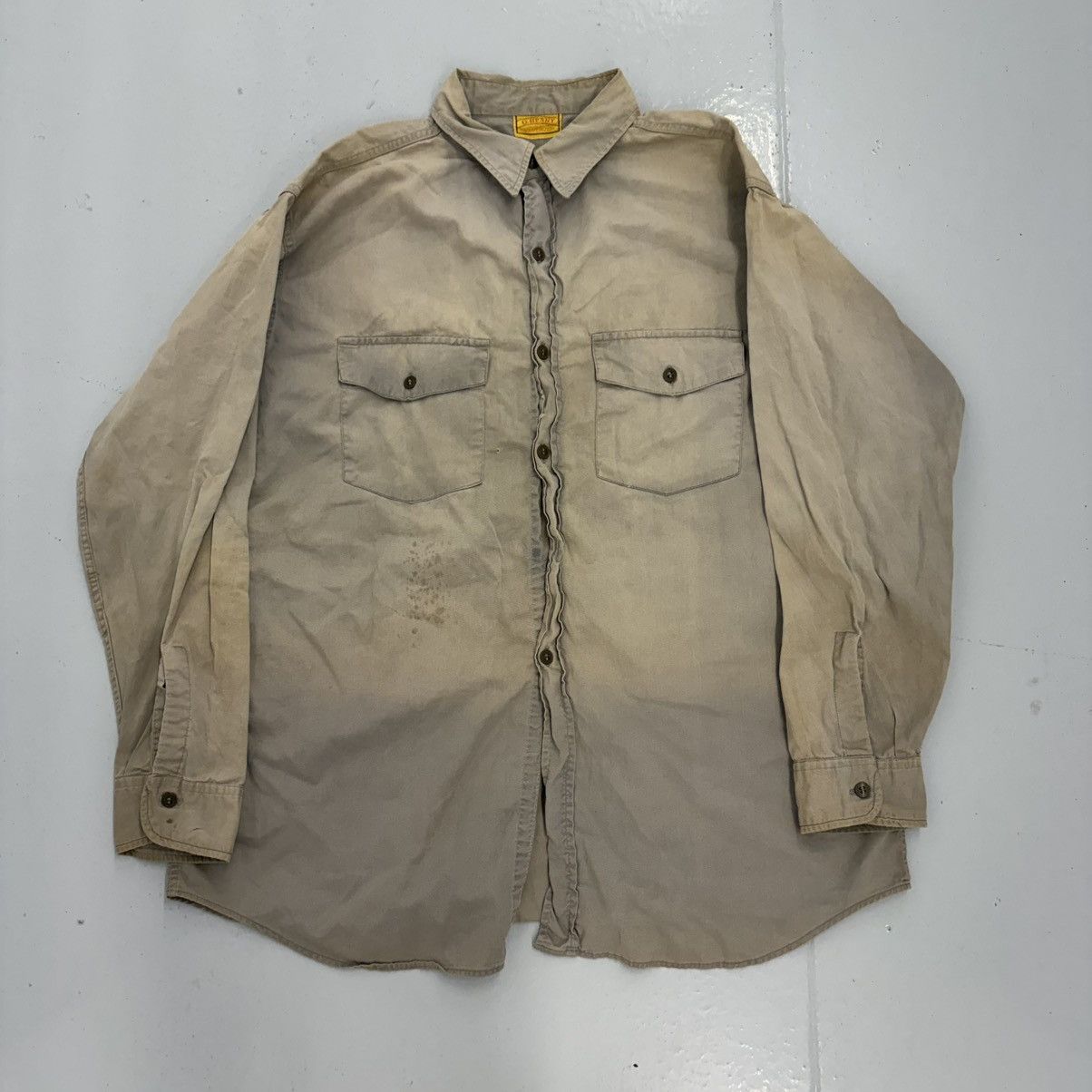 Other Vintage 50s O. Henry Grey Sanforized Canvas Workwear Shirt Size US L / EU 52-54 / 3 - 1 Thumbnail