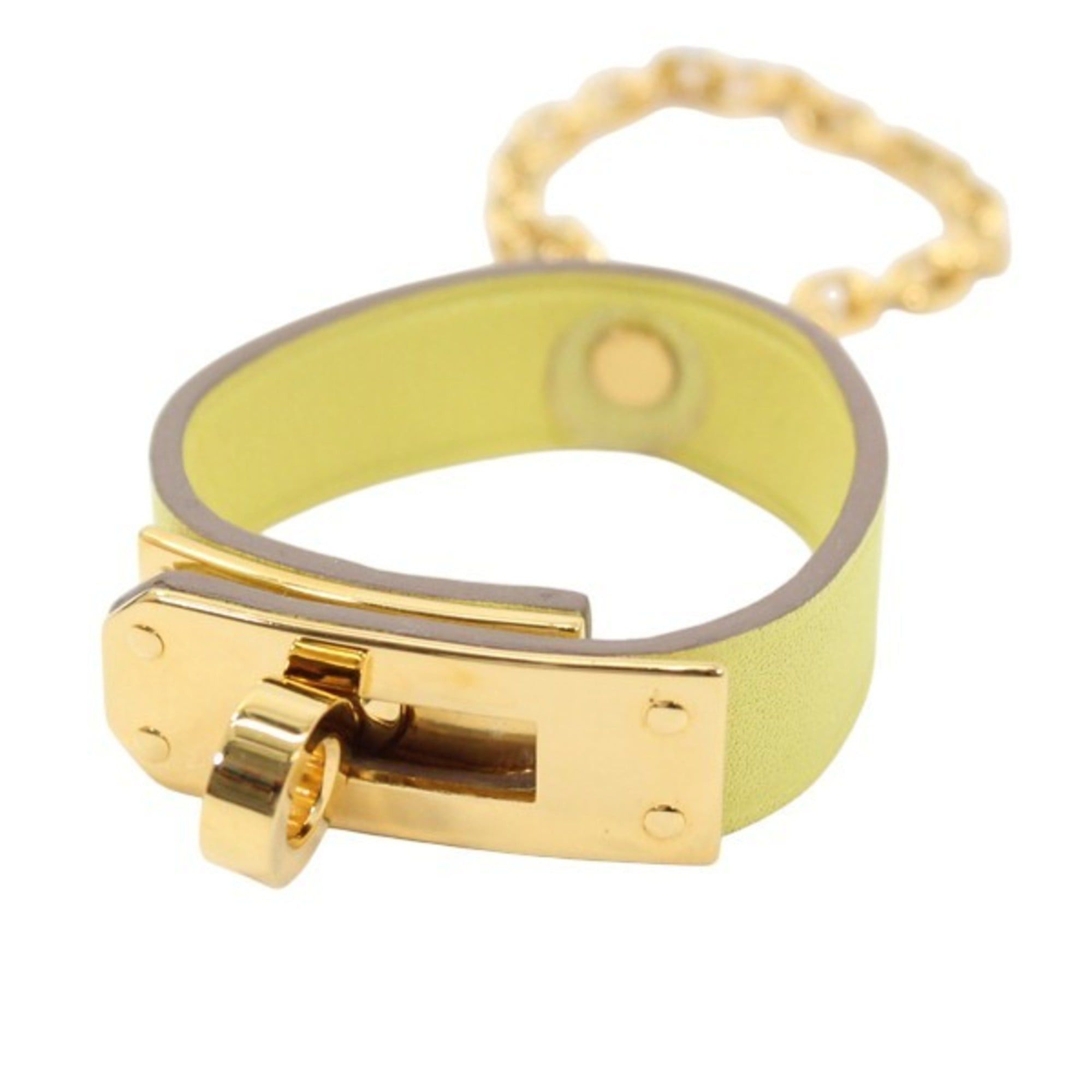 Hermes Hermès Kelly Glove Holder Yellow HERMES Men's and Women's Bag Charm TK2377 Size ONE SIZE - 1 Thumbnail