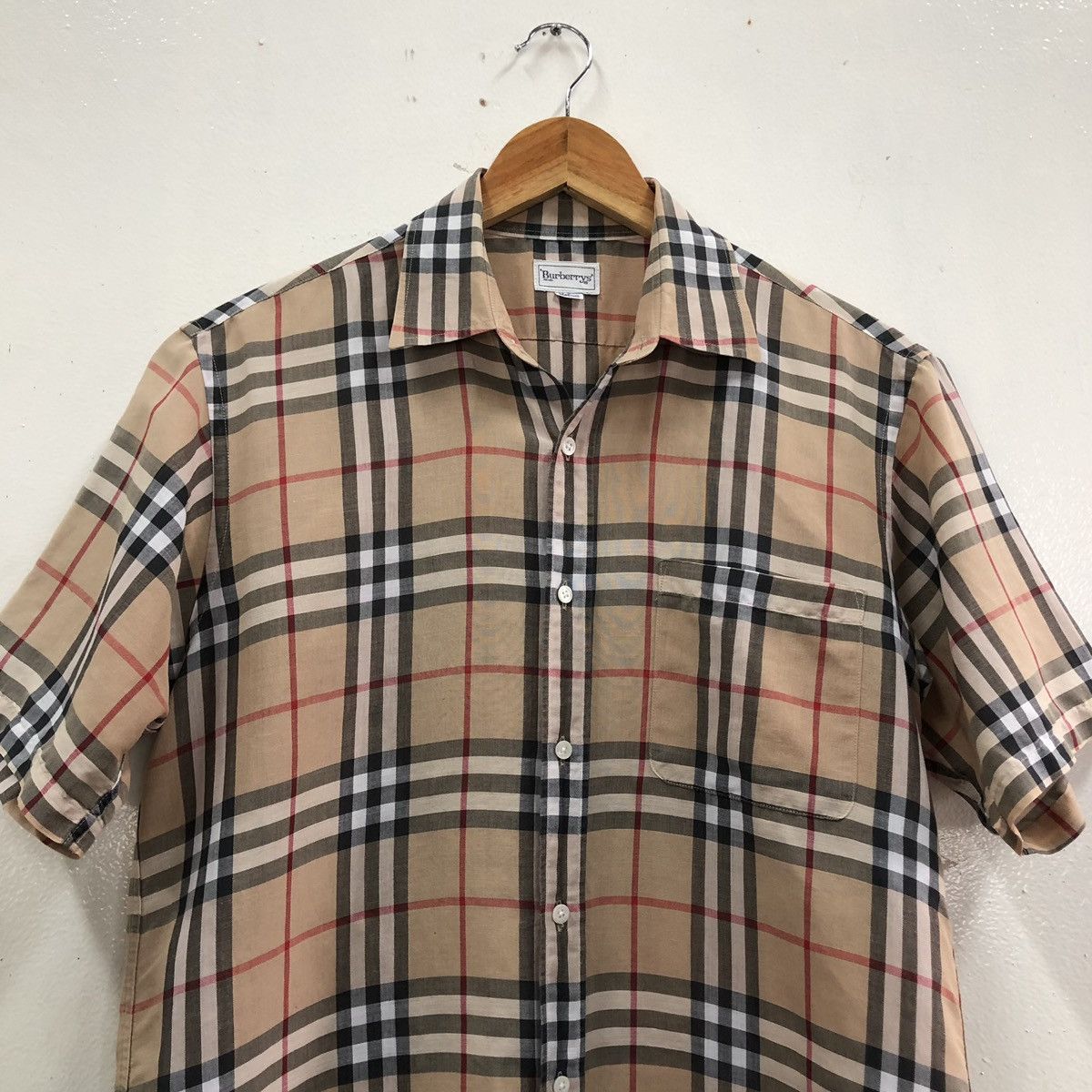 Burberry Vintage Burberrys Novacheck Linen Short Sleeves Shirt Size US M / EU 48-50 / 2 - 3 Thumbnail
