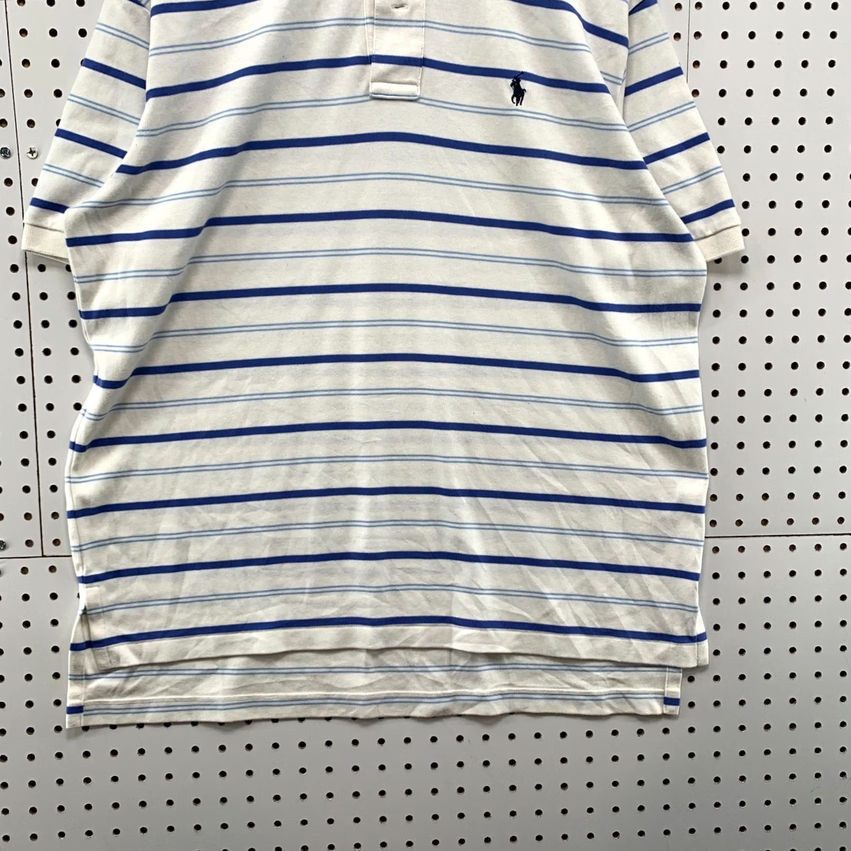 Polo Ralph Lauren Vintage Polo Ralph Lauren Shirt Mens Large White Blue Striped Pony Casual 24X30 Size US L / EU 52-54 / 3 - 6 Thumbnail