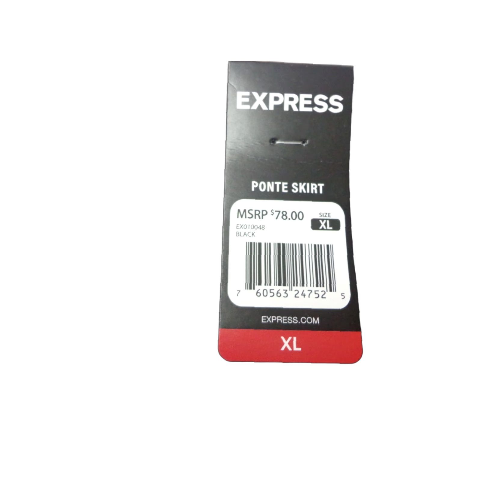 Express Express Women's Skirt Short Mini Pull On Soft Stretch Ponte Black XL Size 40" / US 18 - 1 Thumbnail