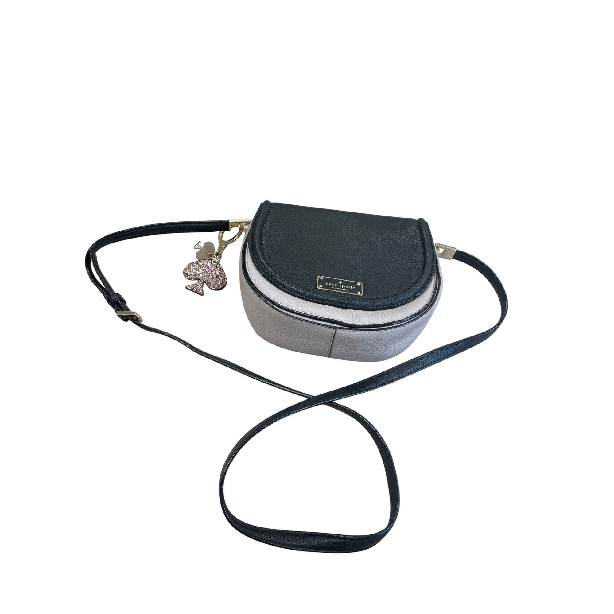 Kate Spade Kate Spade Womens Leather Black Gray charmed crossbody Handb Size ONE SIZE - 1 Thumbnail