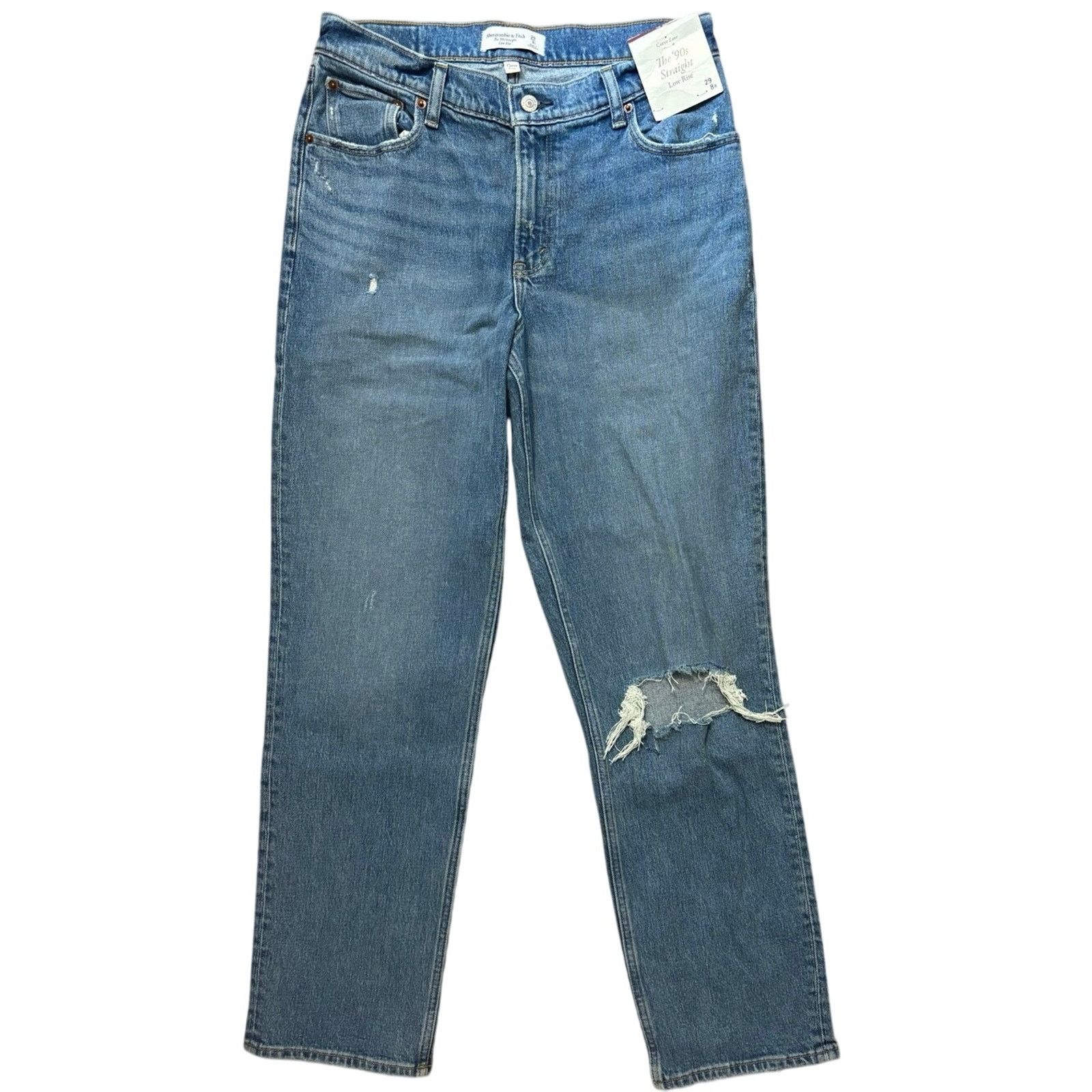 Abercrombie & Fitch NWT Abercrombie & Fitch The 90’s Straight Low Rise Jean 8R Size 30" / US 8 / IT 44 - 1 Thumbnail