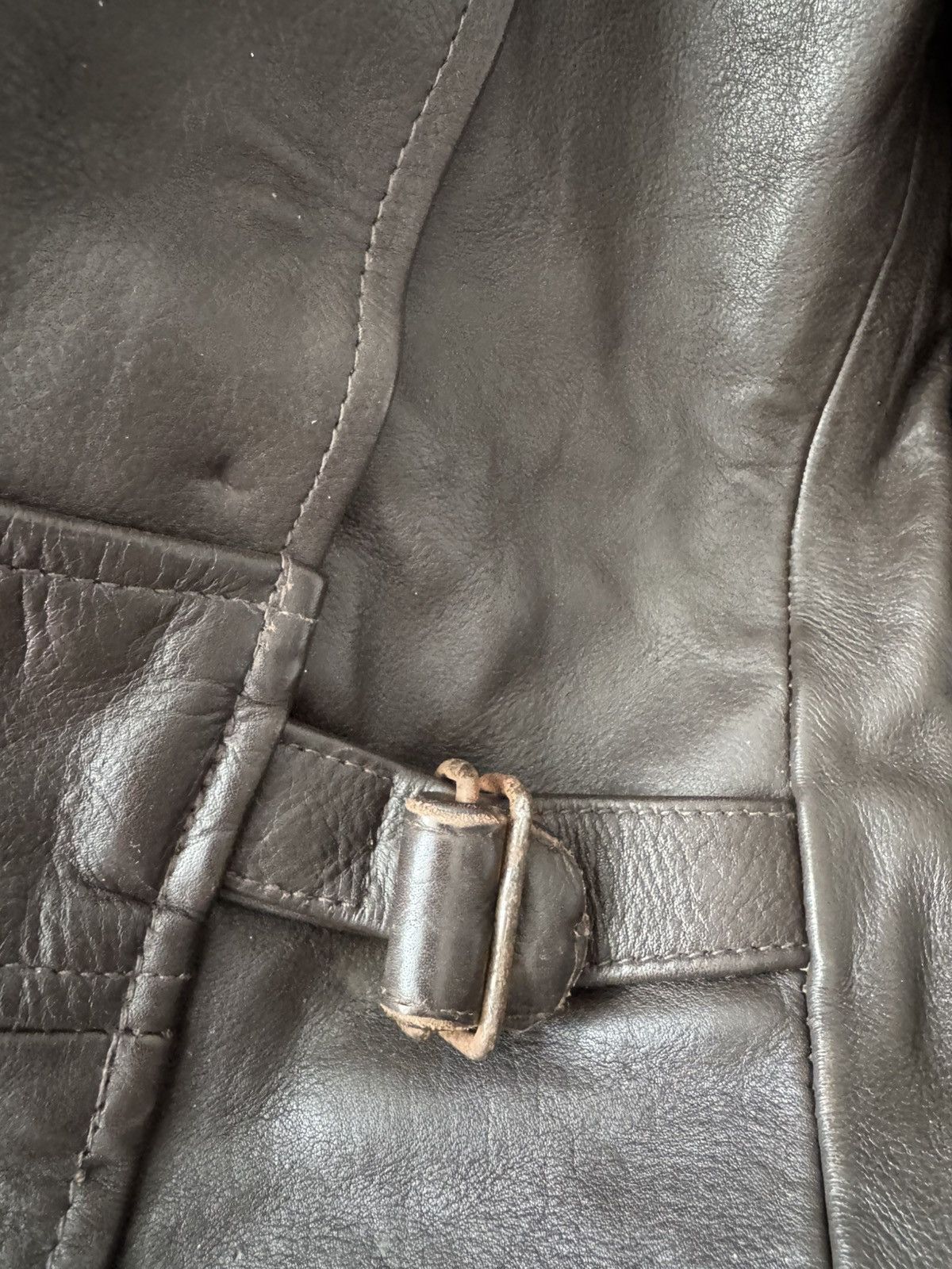 Genuine Leather 🔥ARCHIVE VINTAGE AVANT GARDE BIKER LEATHER JACKET 90s🔥 Size US L / EU 52-54 / 3 - 11 Thumbnail