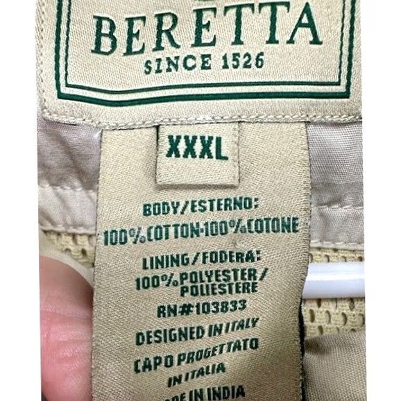 Logo 7 Berreta Button Down Shirt Mens 3XL Tan Long Sleeve Vented Flap Pocket Logo Button-Up Size US XXL / EU 58 / 5 - 7 Thumbnail
