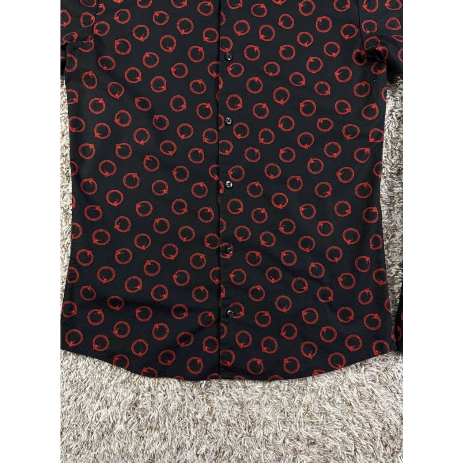 Hugo Boss HUGO BOSS Shirt Men Extra-Slim Long Sleeve Black Button-Up Small Size US S / EU 44-46 / 1 - 3 Thumbnail