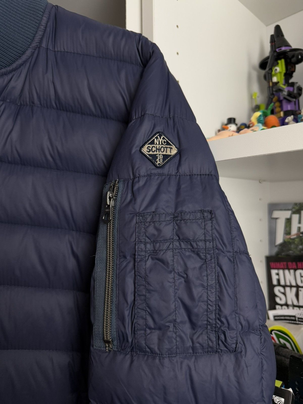 Schott Schott navy down puffer jacket S designer army military usa Size US S / EU 44-46 / 1 - 4 Thumbnail