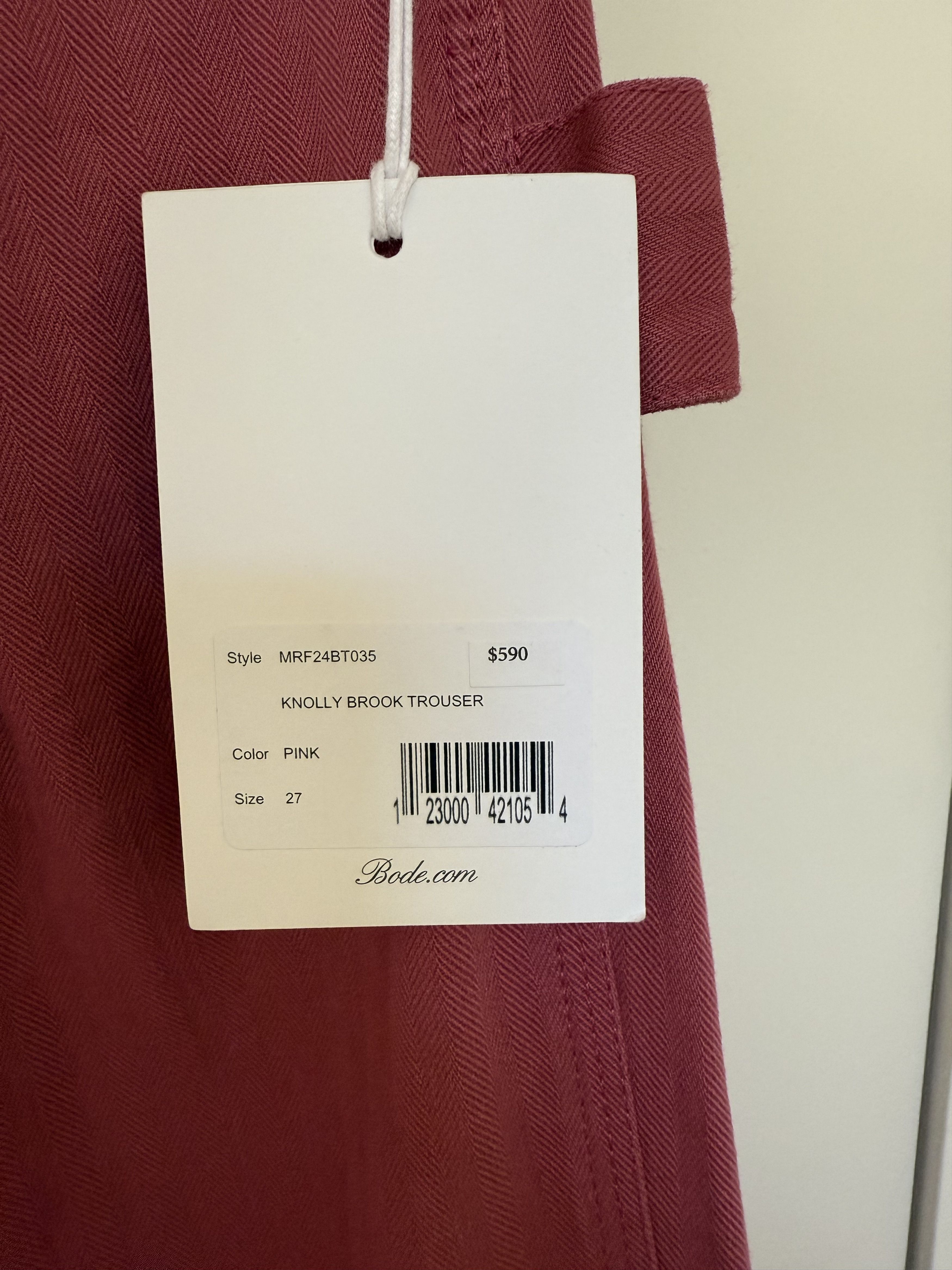 Bode Knolly Brook Trouser Size US 27 - 11 Thumbnail