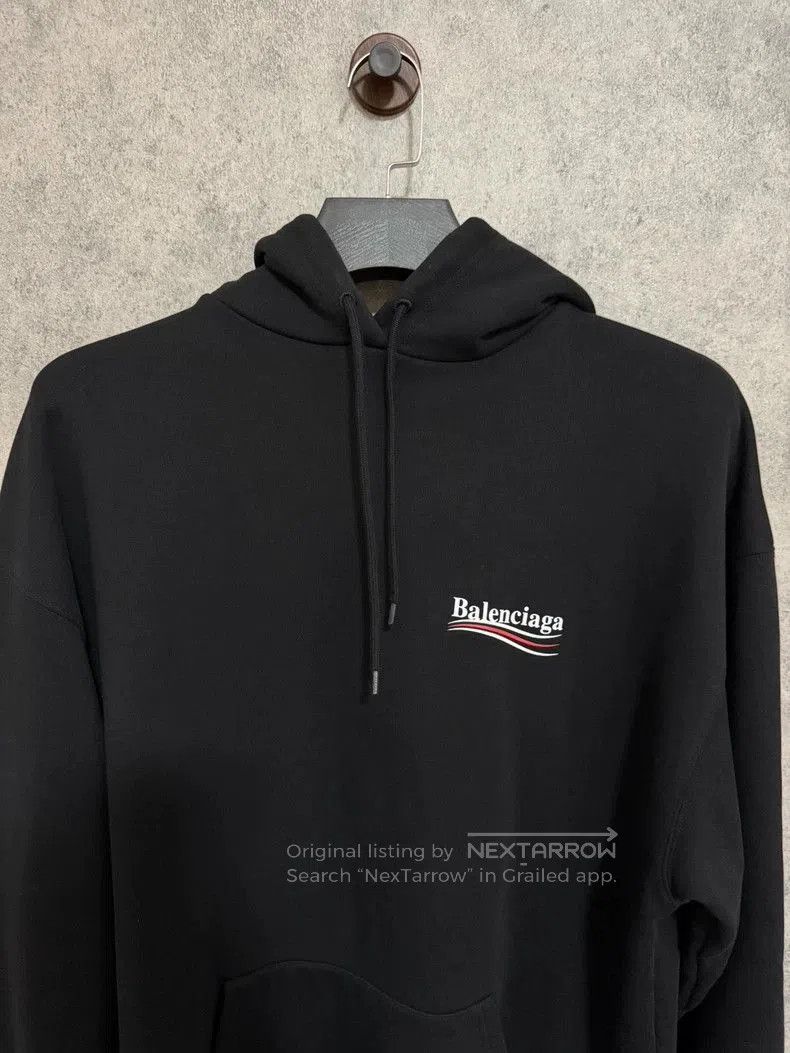 Balenciaga Black Coke Print Hoodie.