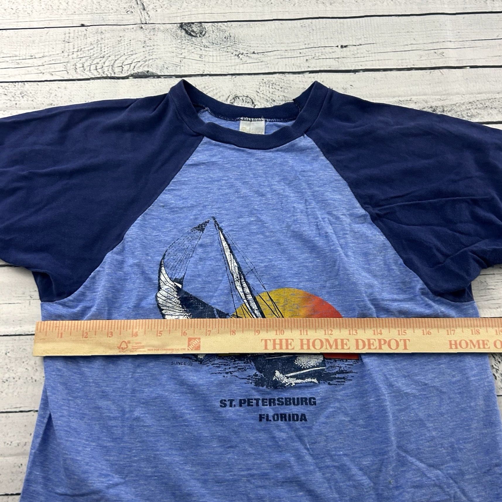 Vintage Vintage Spruce St. Petersburg Florida Short Sleeve T Shirt Men L Blue Size US L / EU 52-54 / 3 - 4 Thumbnail