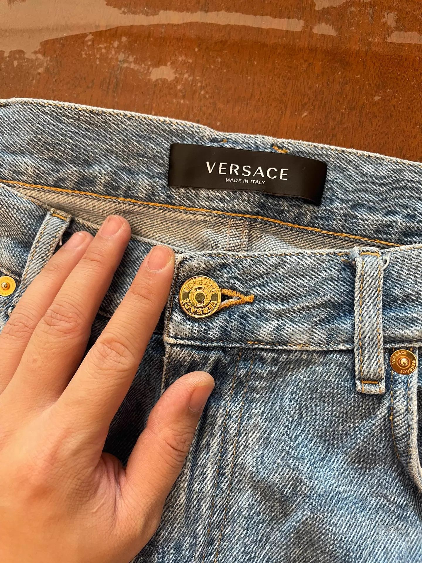 Versace Versace Classic Blue Jeans Medusa Head 33 Size US 33 - 2 Thumbnail