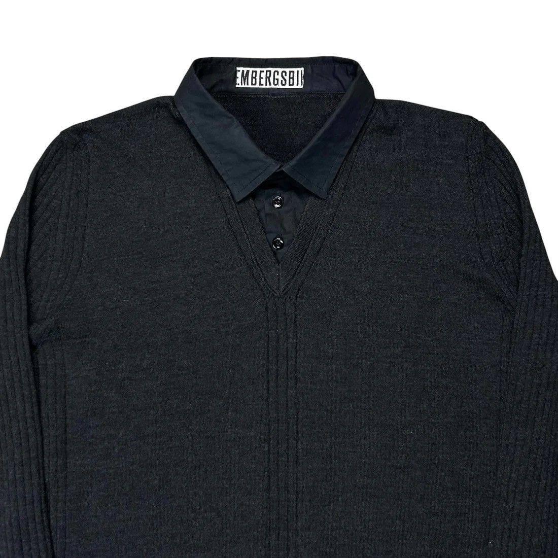 Dirk Bikkembergs Dirk Bikkembergs Shirt Collared V-Neck Rib Sweater Size US M / EU 48-50 / 2 - 4 Thumbnail