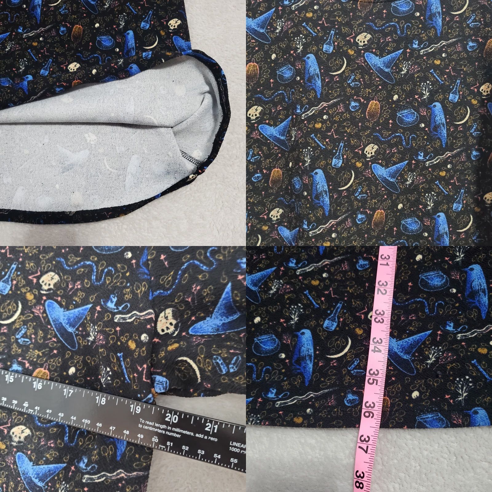 Etro VINTAGE Smak Parlour Dress Women 1X Black Shift Witchy Things Cosmic Retro Pockets Size XL / US 12-14 / IT 48-50 - 8 Thumbnail