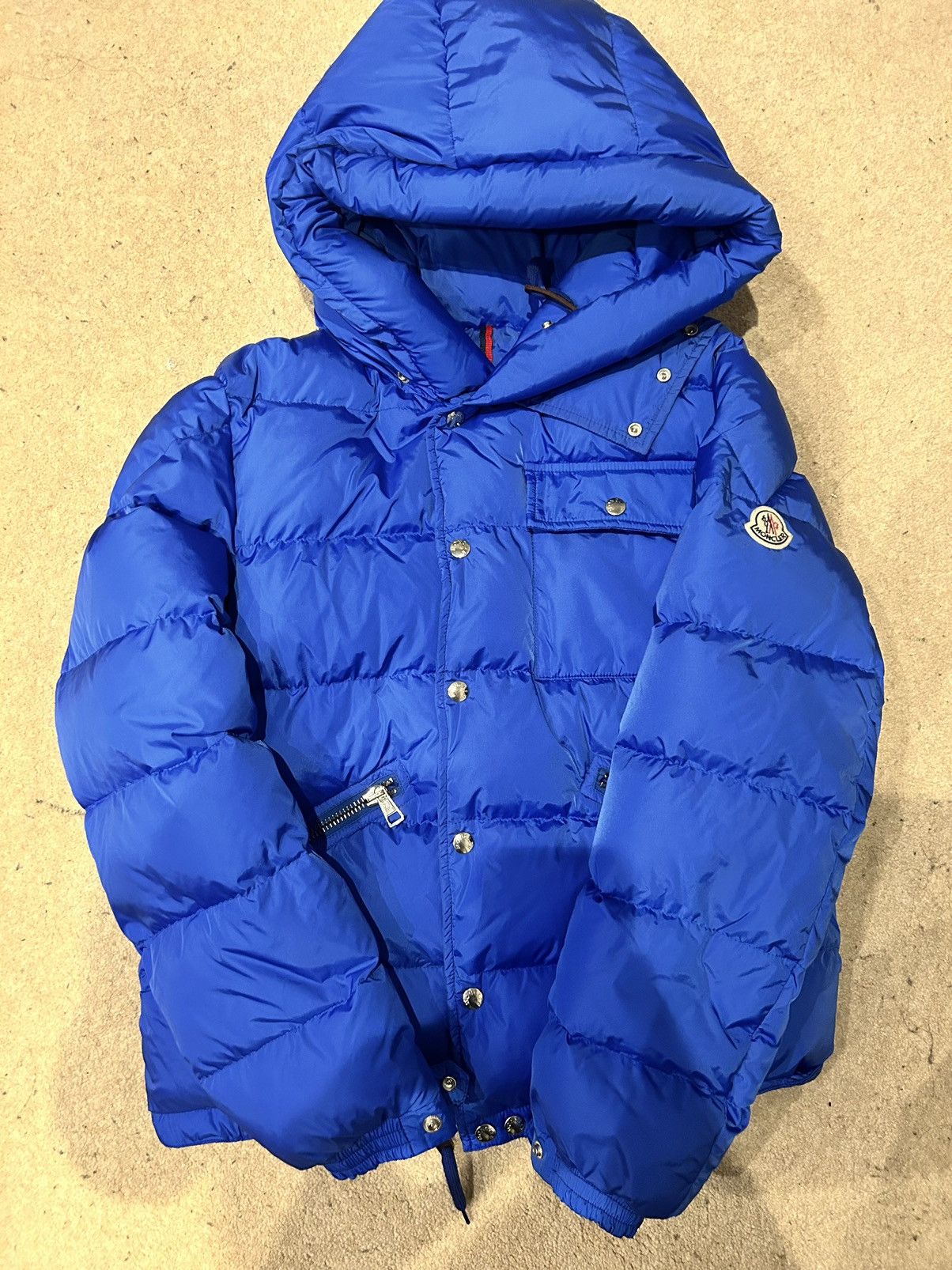 Image of Moncler Blue Down Jacket, Men's (Size Small)