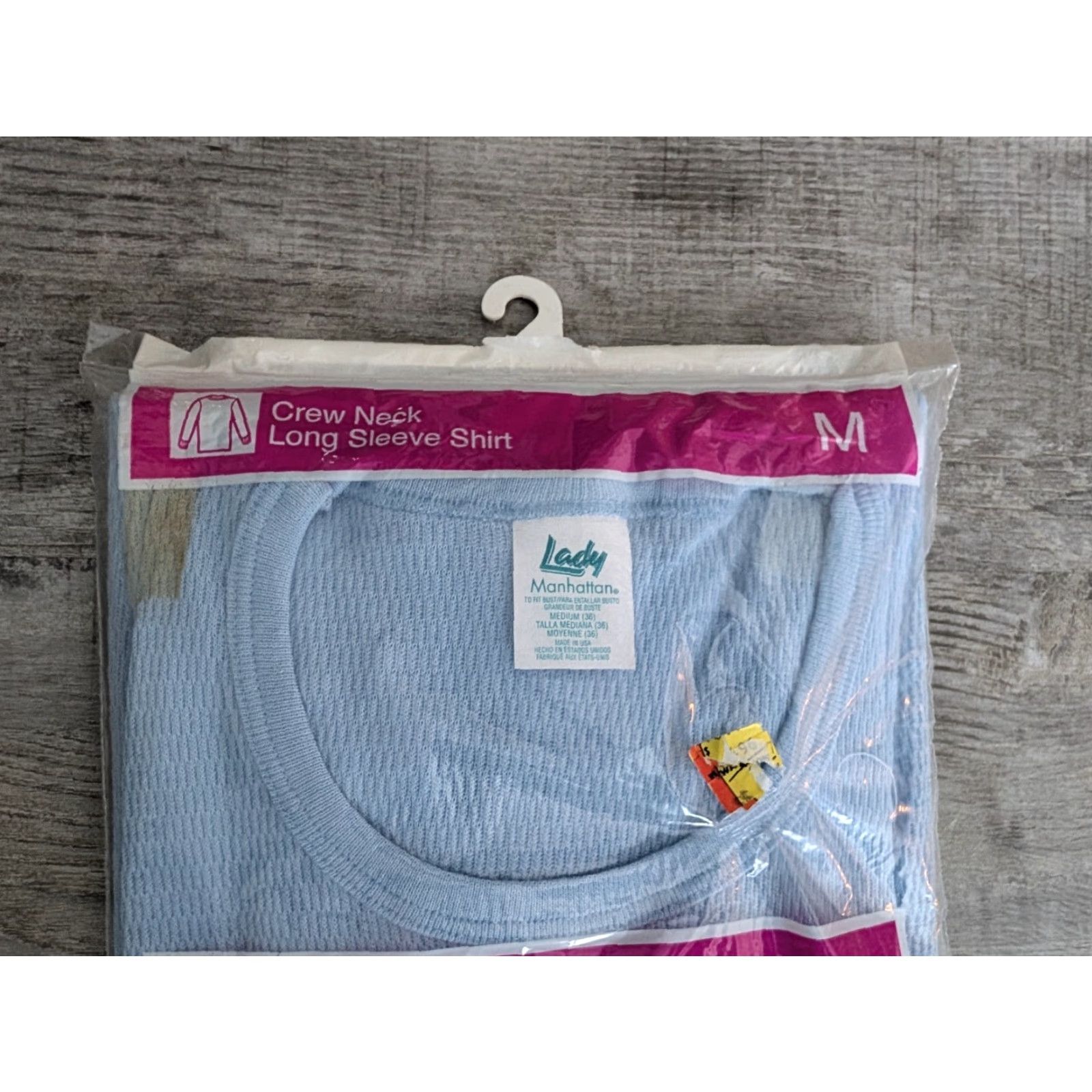 Vintage VINTAGE Lady Manhattan Crew Neck Long Sleeve Thermal Shirt Blue M Womens 1990s USA Made Size M / US 6-8 / IT 42-44 - 3 Thumbnail