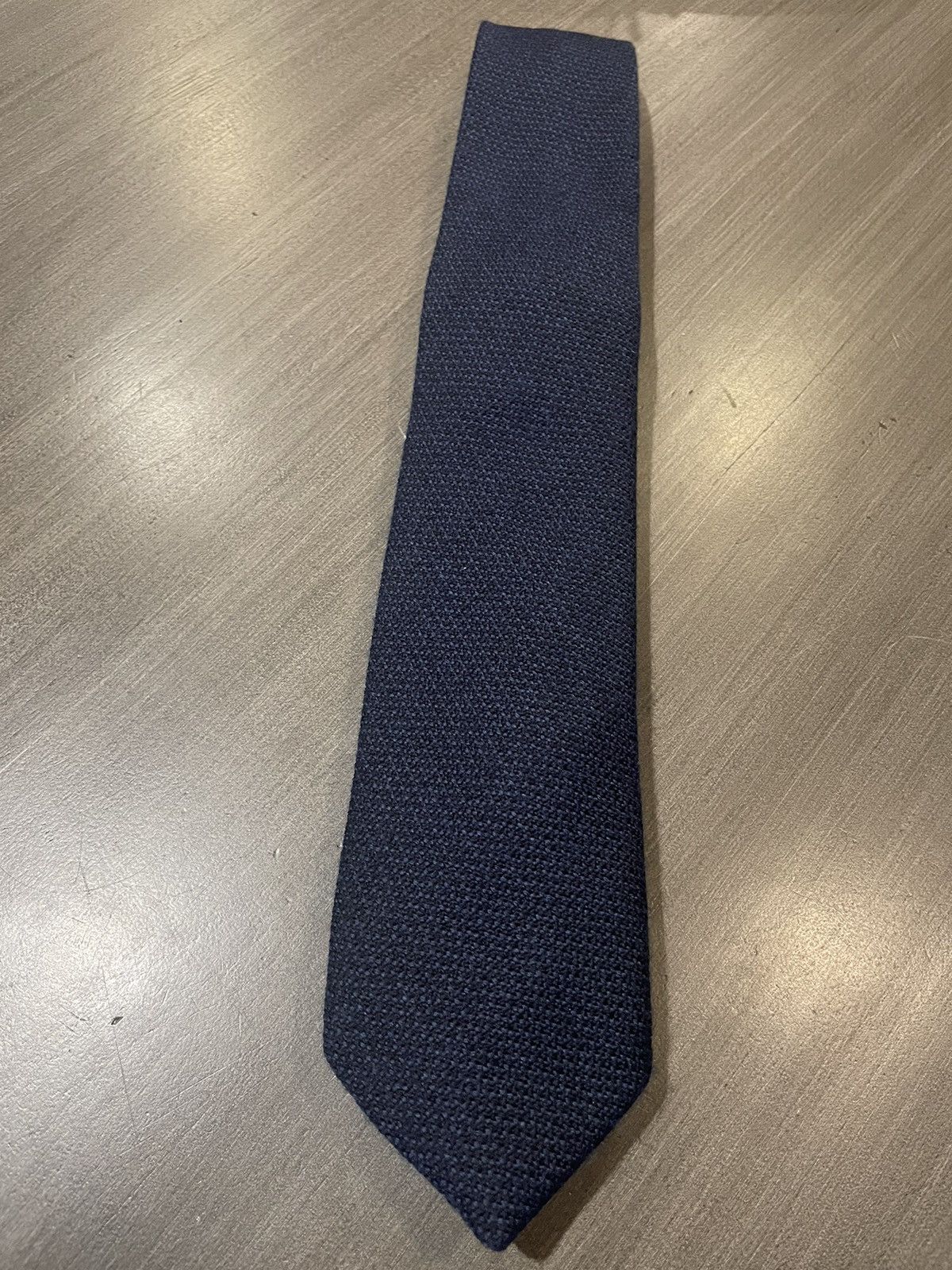 Ralph Lauren Purple Label Wool & Silk Basket Weave Textured Tie Size ONE SIZE - 1 Thumbnail