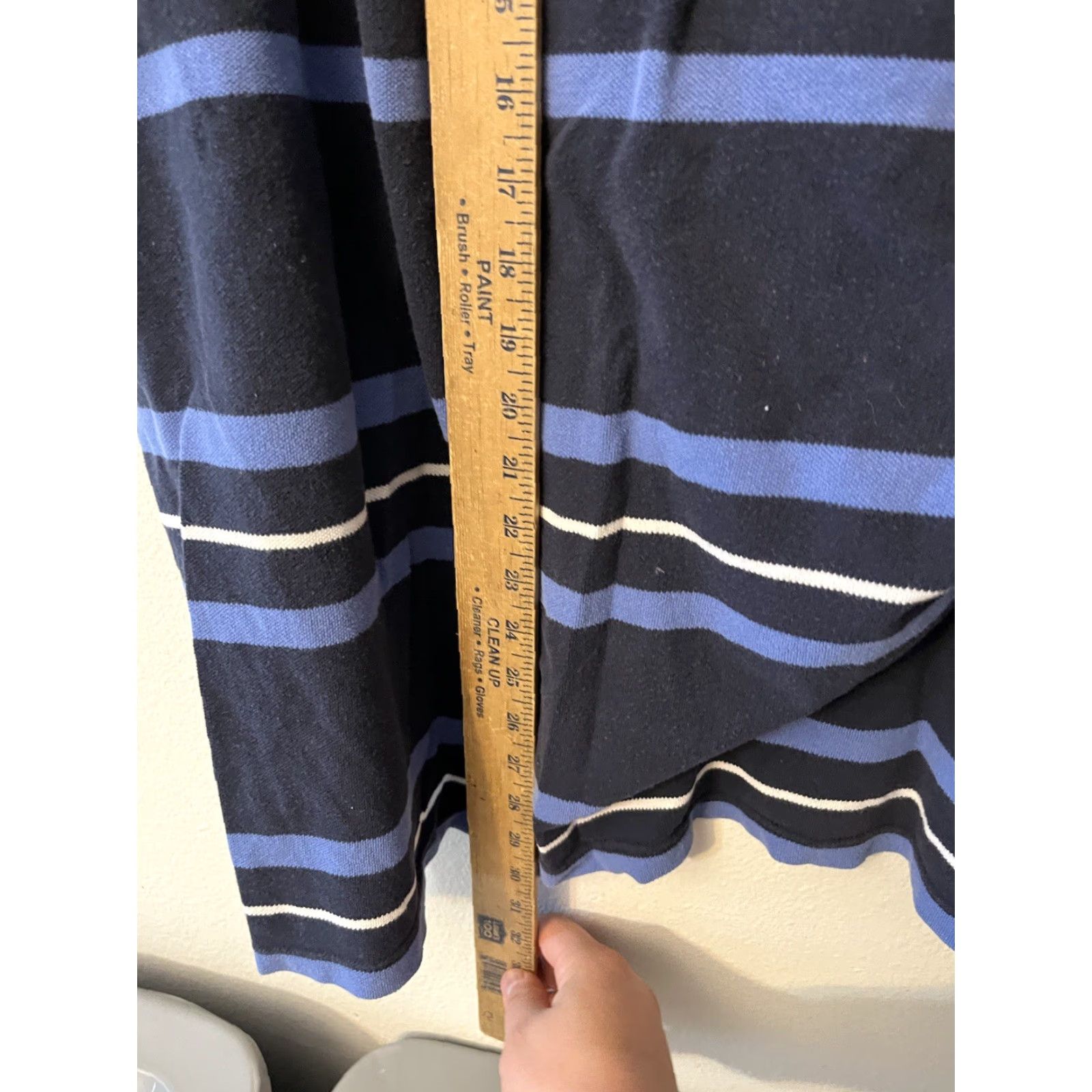 Izod VINTAGE Izod Polo Shirt Mens L Blue Striped Cotton Golf Shirt Size US L / EU 52-54 / 3 - 4 Thumbnail