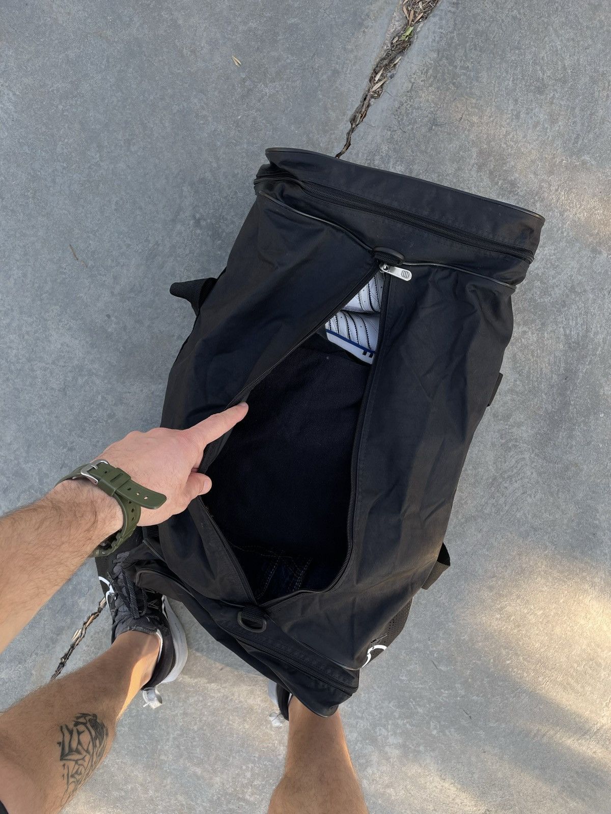 Nike × Vintage Vintage 90s Nike Big Logo Nylon Bags Travel Sport Bag Size ONE SIZE - 6 Thumbnail