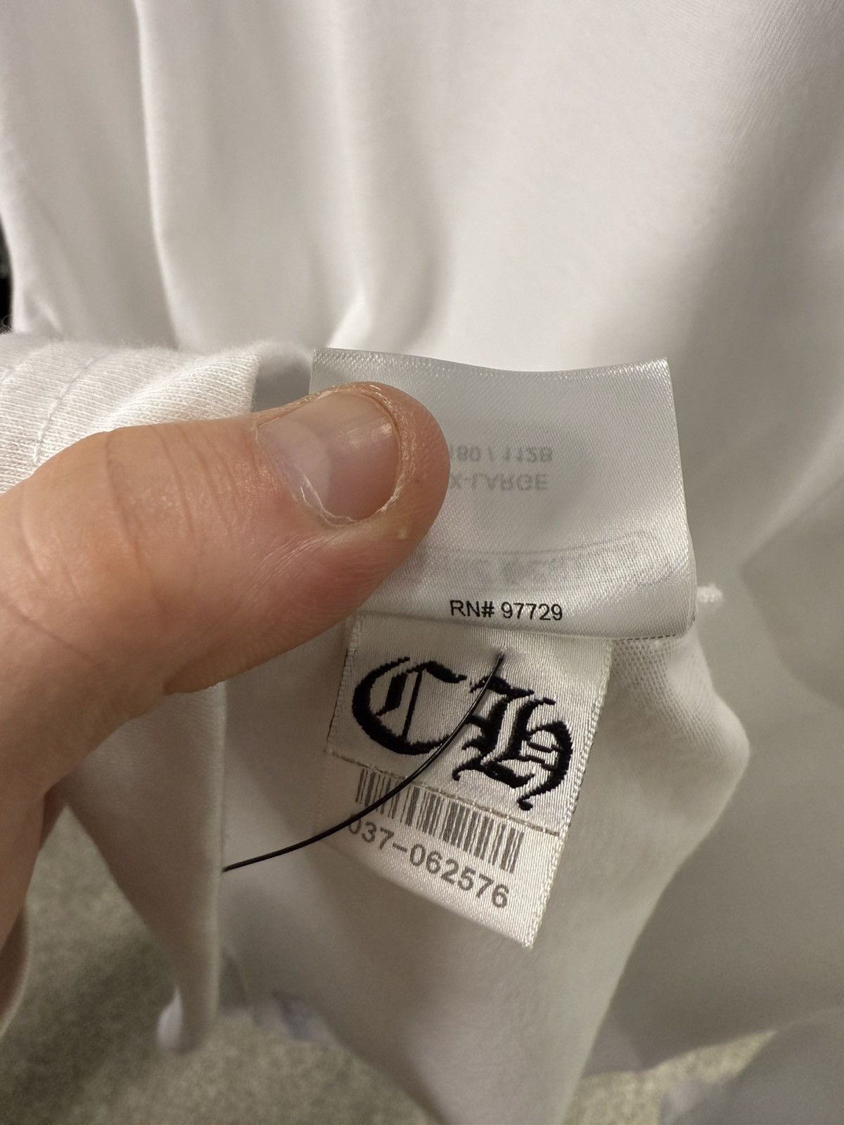 Chrome Hearts Chrome Hearts White/Blue Neck Logo Longsleeve Size US XL / EU 56 / 4 - 6 Thumbnail