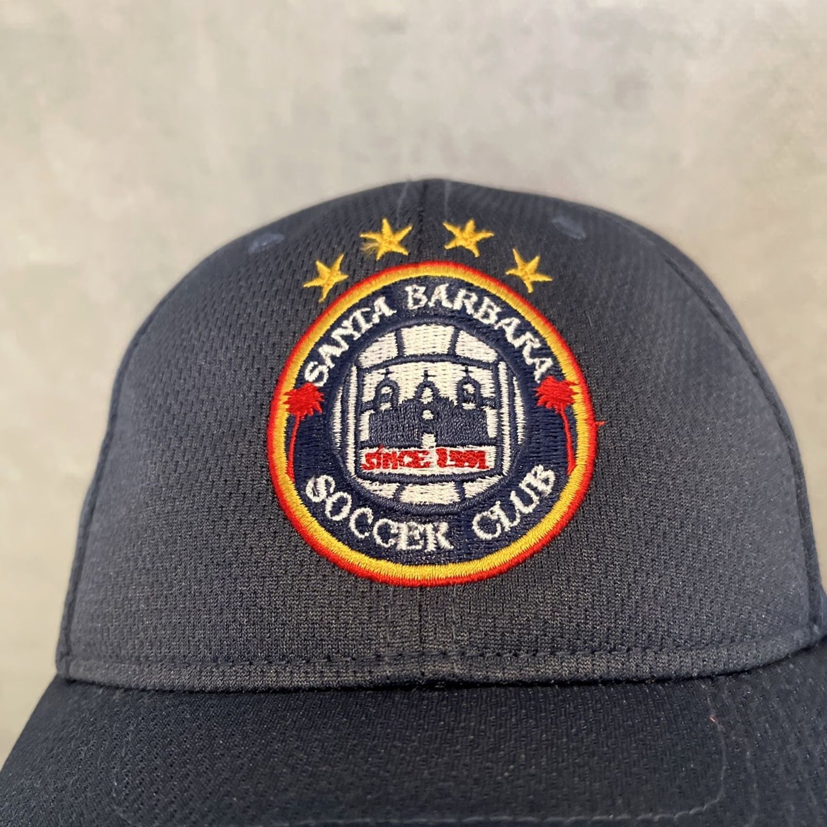 Nike Nike Santa Barbara Soccer Club Cap Hat Mens L Navy Blue Dri Fit Flex Baseball Cap Size ONE SIZE - 3 Thumbnail