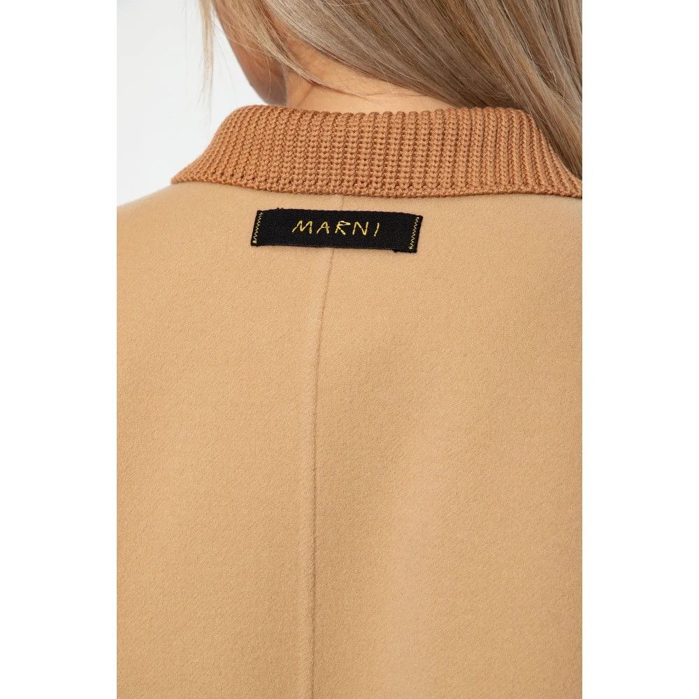 Marni o1w1db11125 Camel Jacket in Beige Size L / US 10 / IT 46 - 4 Thumbnail