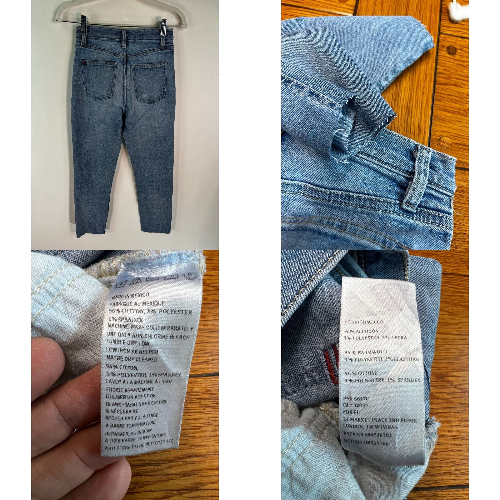 Urban Outfitters VINTAGE Urban Outfitters Womens BDG Chino Raw Hem Blue Denim Jeans 24X24 Size 42" / US 20 - 8 Thumbnail