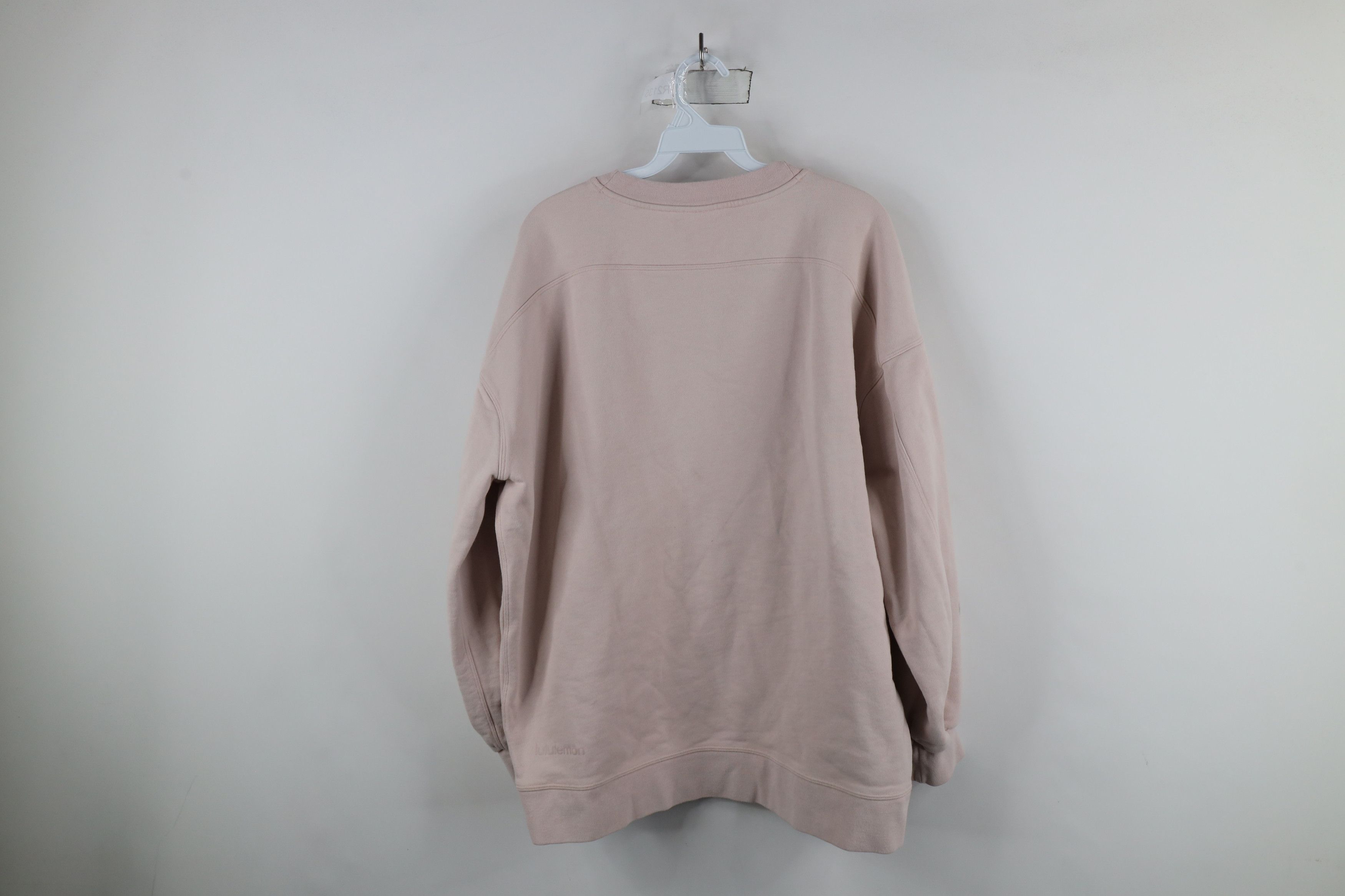 Lululemon × Vintage Lululemon French Terry Crewneck Sweatshirt Light Pink Size L / US 10 / IT 46 - 10 Thumbnail