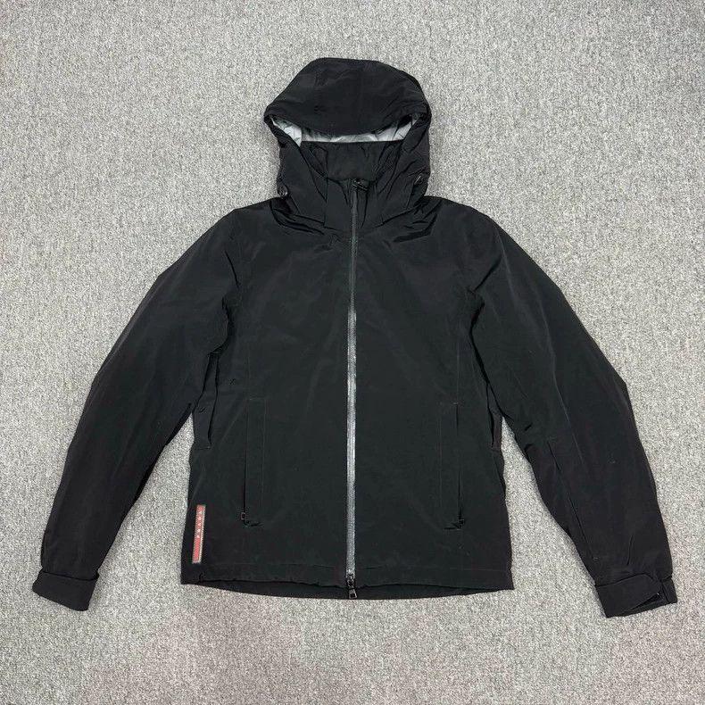 Prada Prada Black Logo Hem Down Jacket Size US XL / EU 56 / 4 - 1 Thumbnail