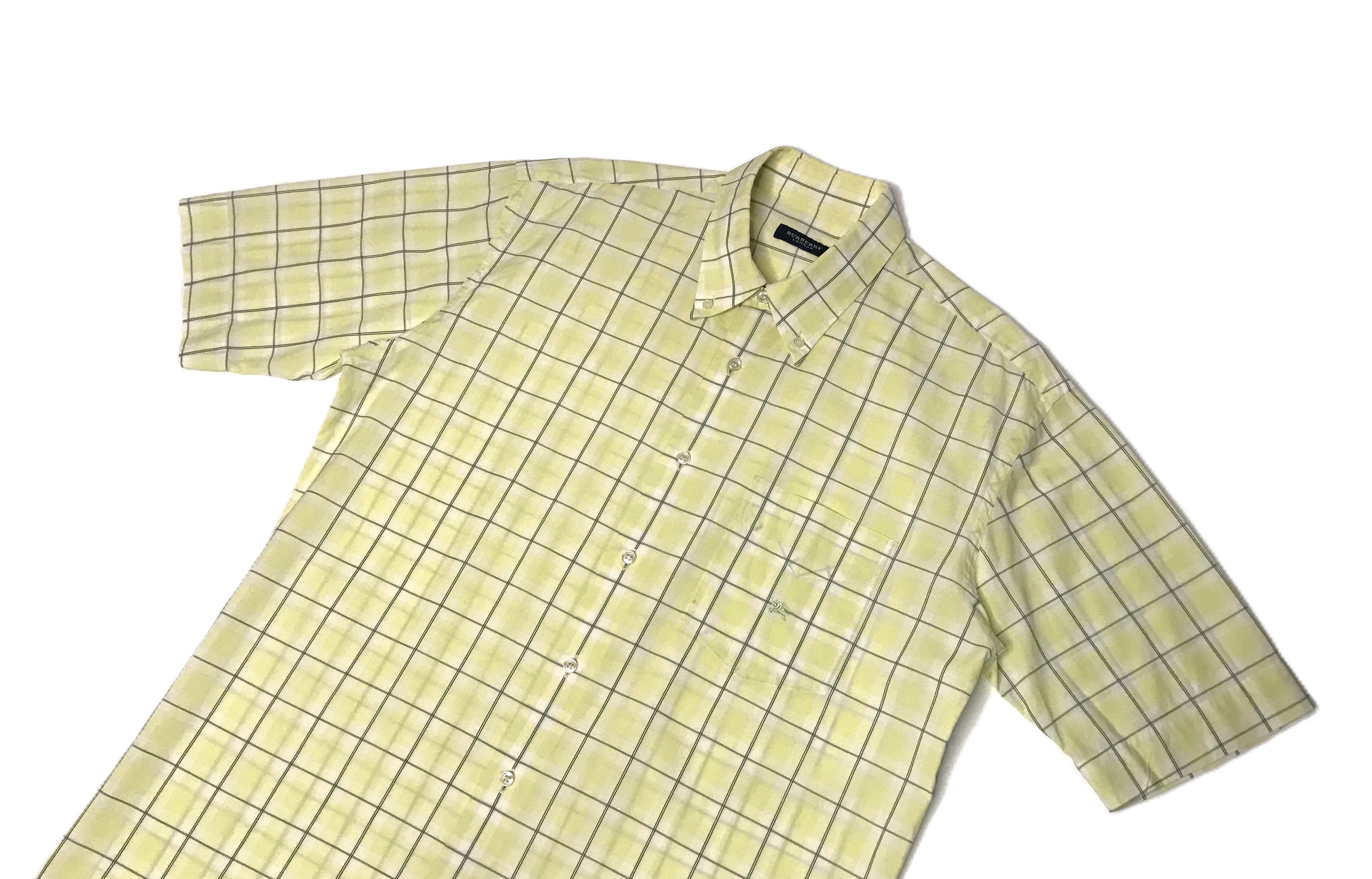 Burberry Burberry Vintage Mens Short Sleeve Shirt Plaid Sz L Size US L / EU 52-54 / 3 - 3 Thumbnail