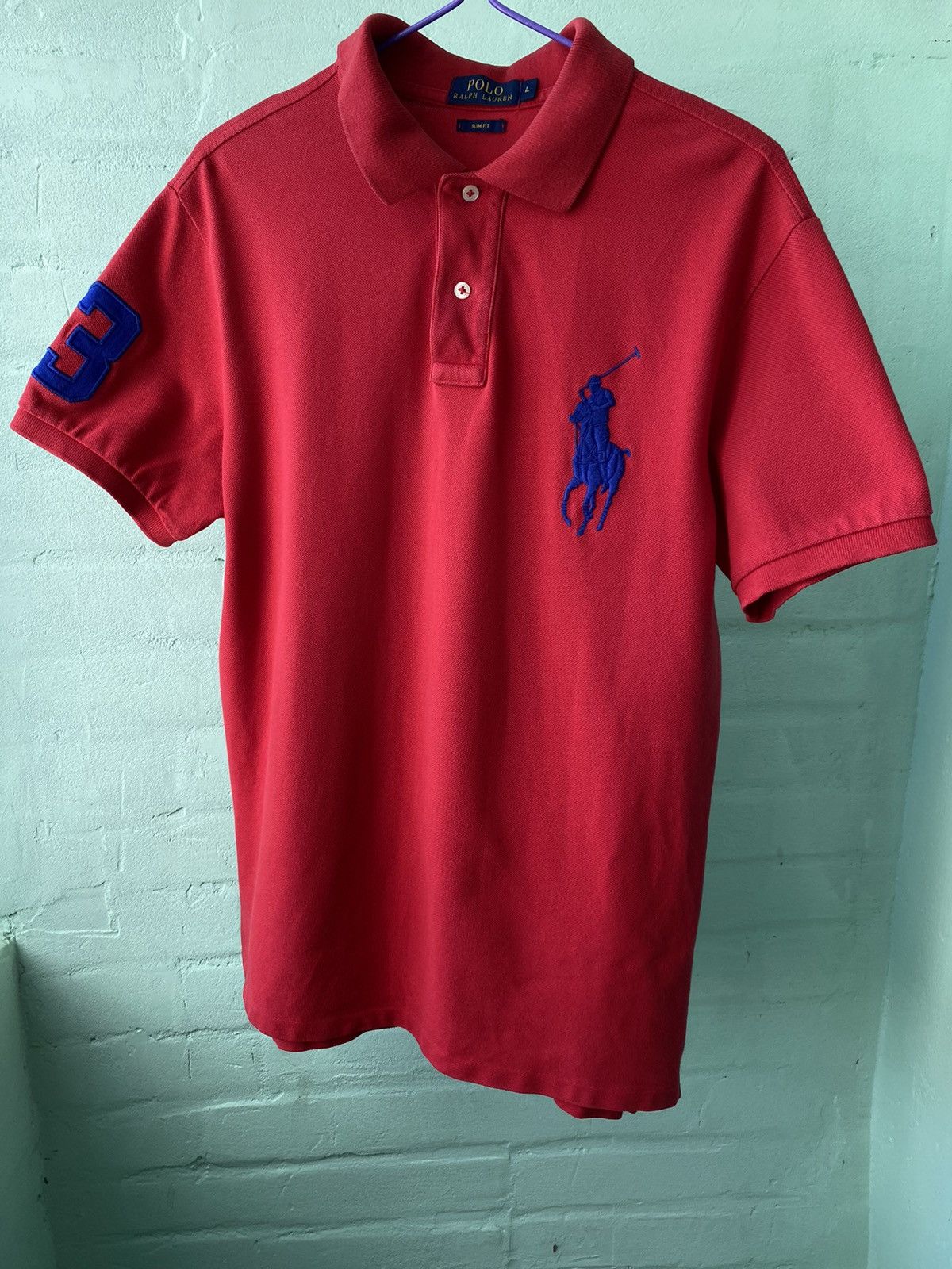 Polo Ralph Lauren × Ralph Lauren Polo Ralph Lauren Vintage Polo Shirt Number 3 Size US L / EU 52-54 / 3 - 1 Thumbnail