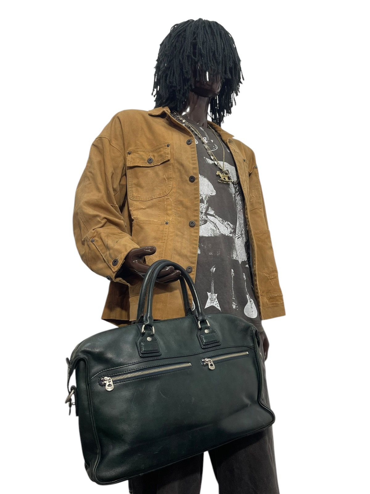 Genuine Leather Full Leather Hergoporch Japan Handmade Brief Bag 1🟩8 Size ONE SIZE - 2 Thumbnail