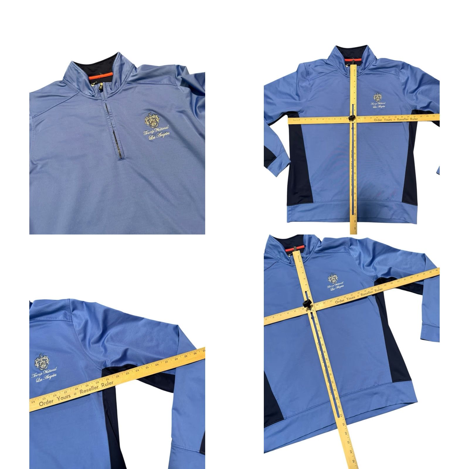 Vintage F&G Tech Trump National LA Pullover Mens Blue 1/2 Zip Golf Performance Stretch M - Regular, Breathable, Lightweight, Standout Golf Apparel Size US M / EU 48-50 / 2 - 9 Thumbnail