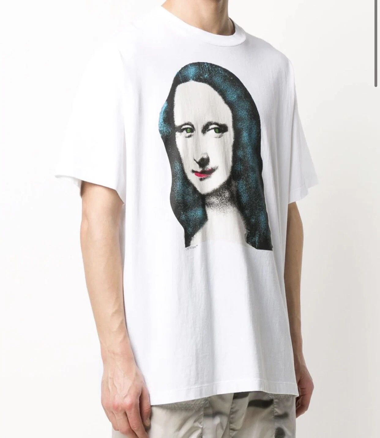 Off-White White Mona Lisa Pivot Oversized T-Shirt Size XXS / US 00 / IT 34 - 5 Thumbnail