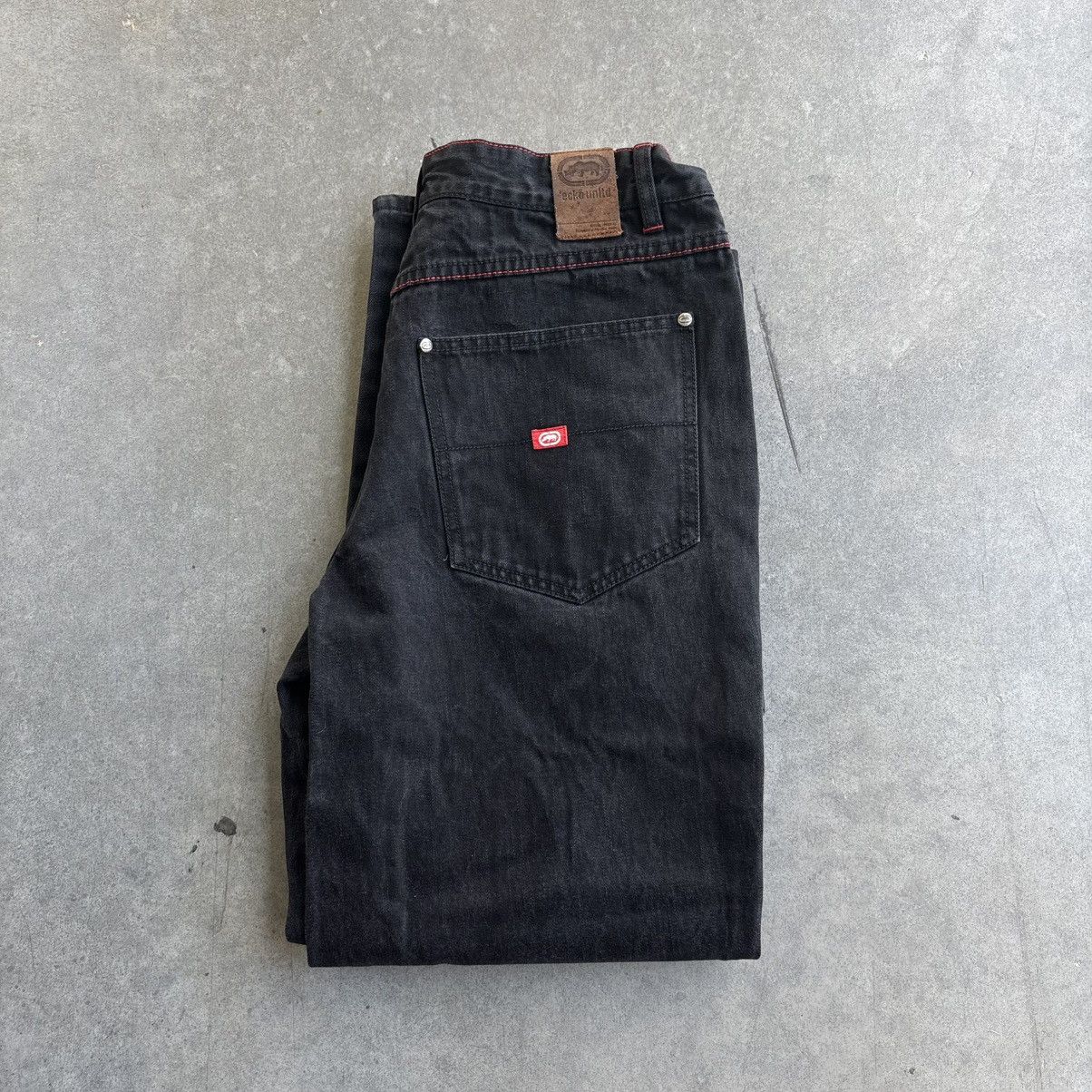 Ecko Unltd. Vintage Y2K Baggy Ecko Jeans Black Carpenter Pants 34x32 Size US 34 / EU 50 - 13 Thumbnail