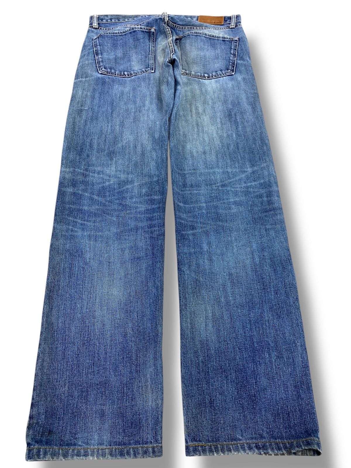 Uniqlo Uniqlo Faded Wash Ripped Style Straight Leg Jeans Size US 32 / EU 48 - 3 Thumbnail
