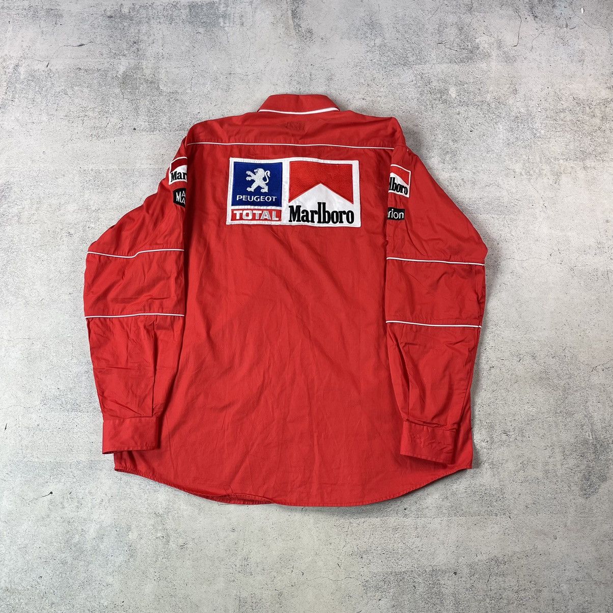 Marlboro Formula 1 Puegot Marlboro Signed Marcus Gronholm Shirt Size US XXL / EU 58 / 5 - 13 Thumbnail
