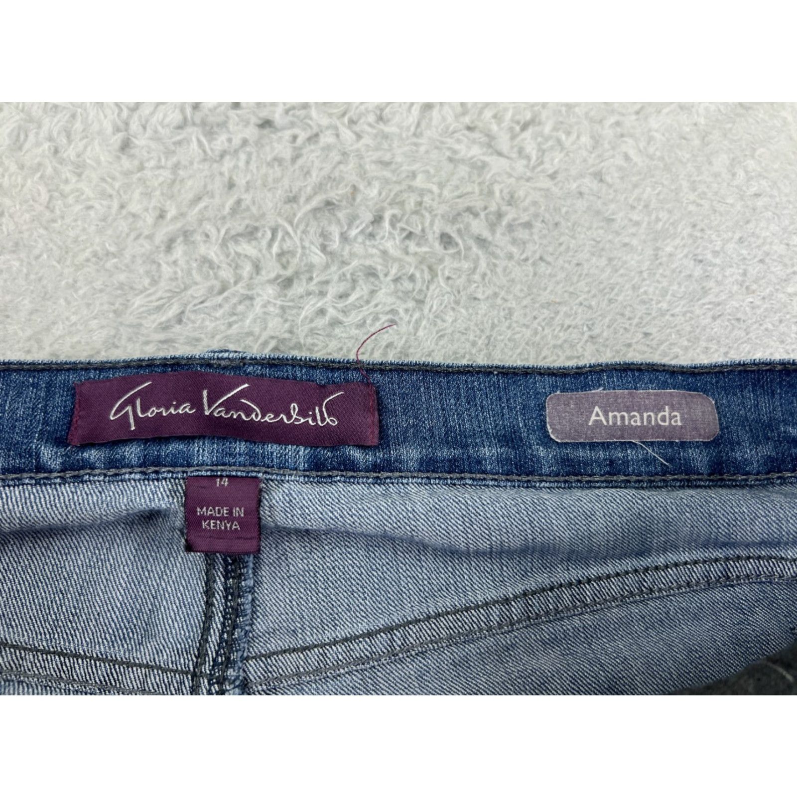 Gloria Vanderbilt Gloria Vanderbilt Amanda High-Rise Skinny Jeans Womens 14 Blue Denim Classic 90s Country Girls Size 36" / US 14 / IT 50 - 6 Thumbnail