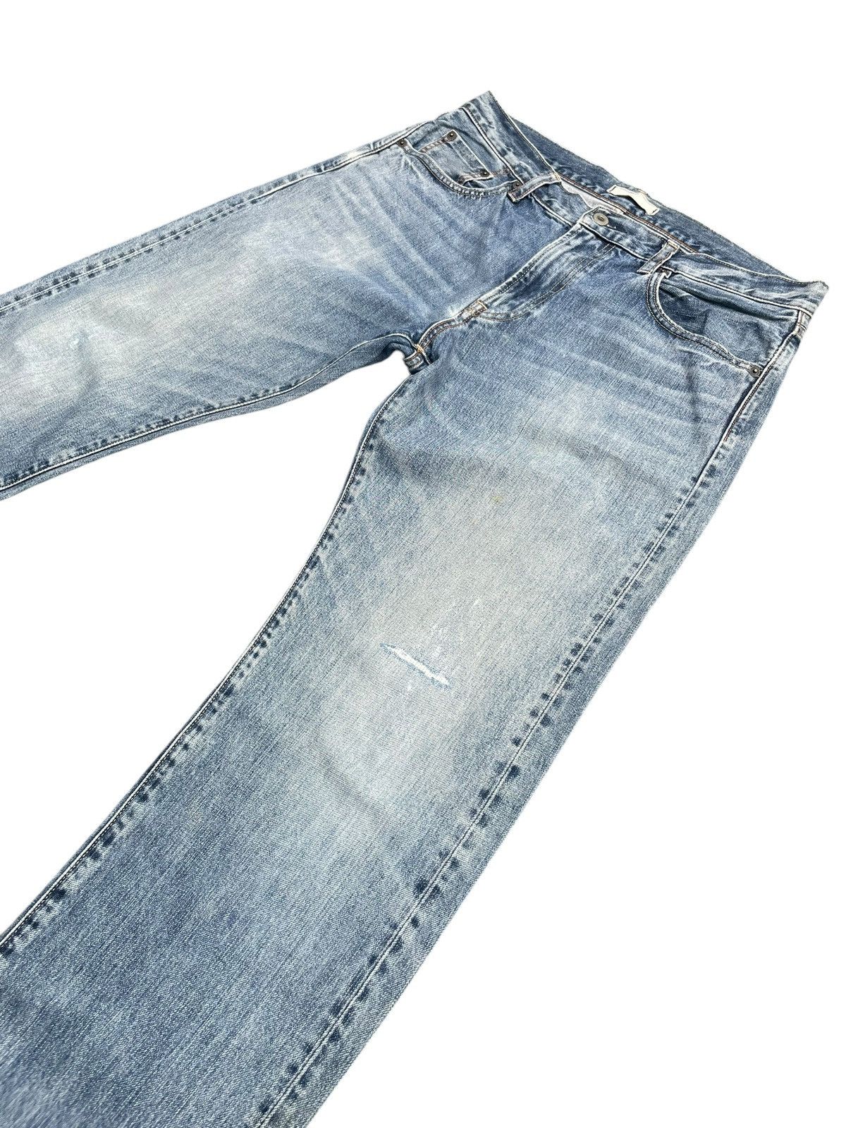 Japanese Brand × Uniqlo Uniqlo Selvedge Distresed Jeans Size US 35 - 2 Thumbnail