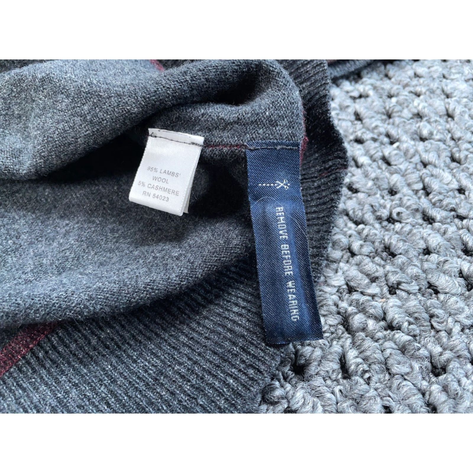 Banana Republic Banana Republic Mens Cashmere Wool Raglan Crewneck Sweater XL Gray Brown Size US XL / EU 56 / 4 - 4 Thumbnail