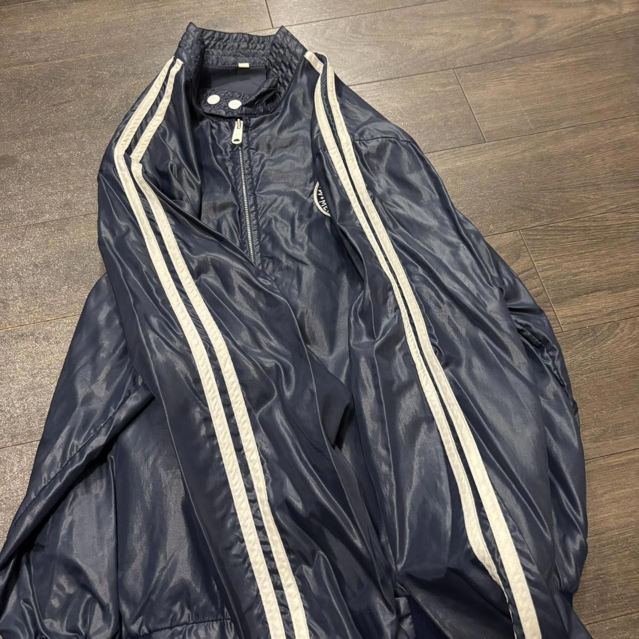 Designer Vintage Mercedes Benz windbreaker 80s 52 M/L Size US L / EU 52-54 / 3 - 4 Thumbnail