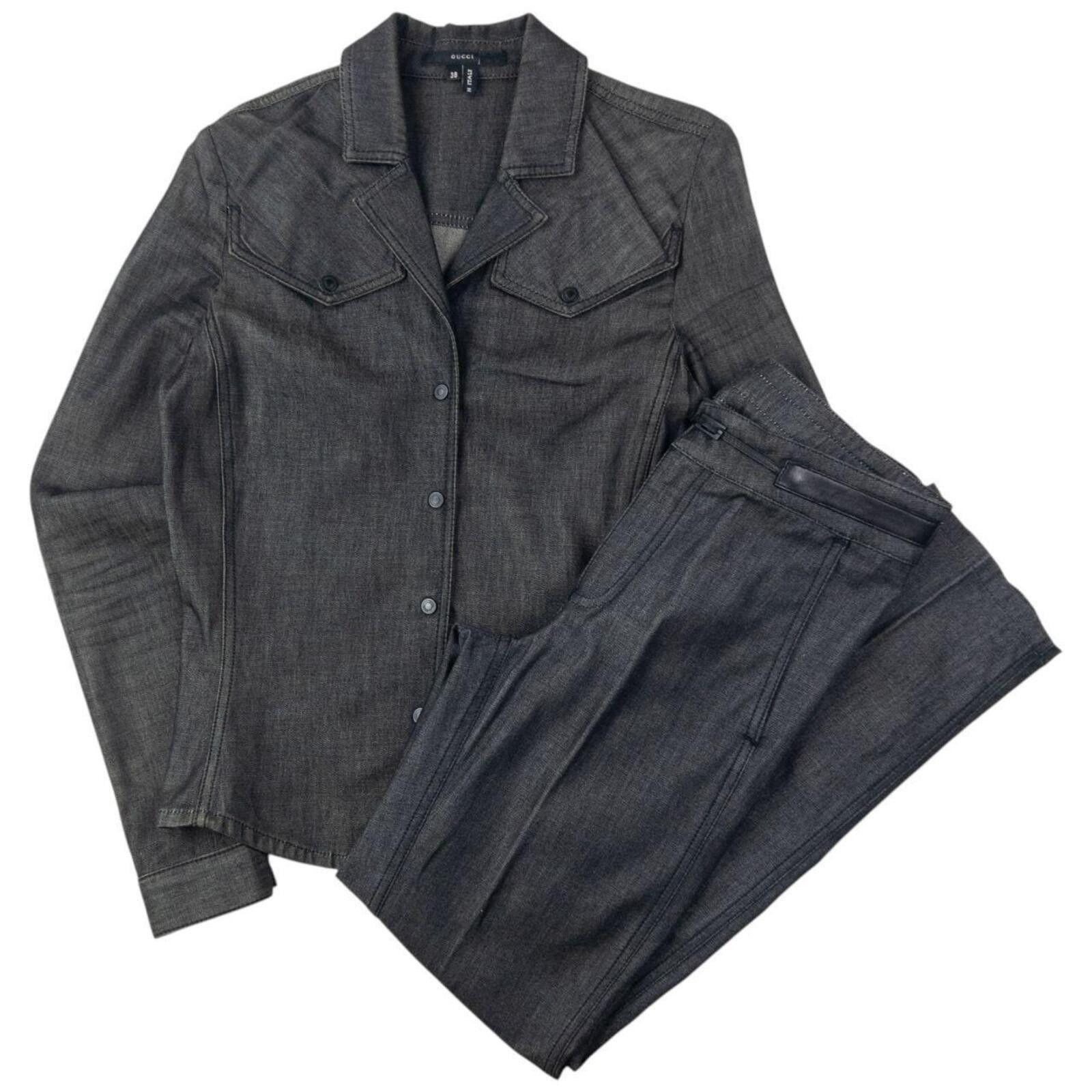 Gucci Vintage 2000s Gucci By Tom Ford Denim Jacket & Jeans Set S Size S / US 4 / IT 40 - 1 Thumbnail