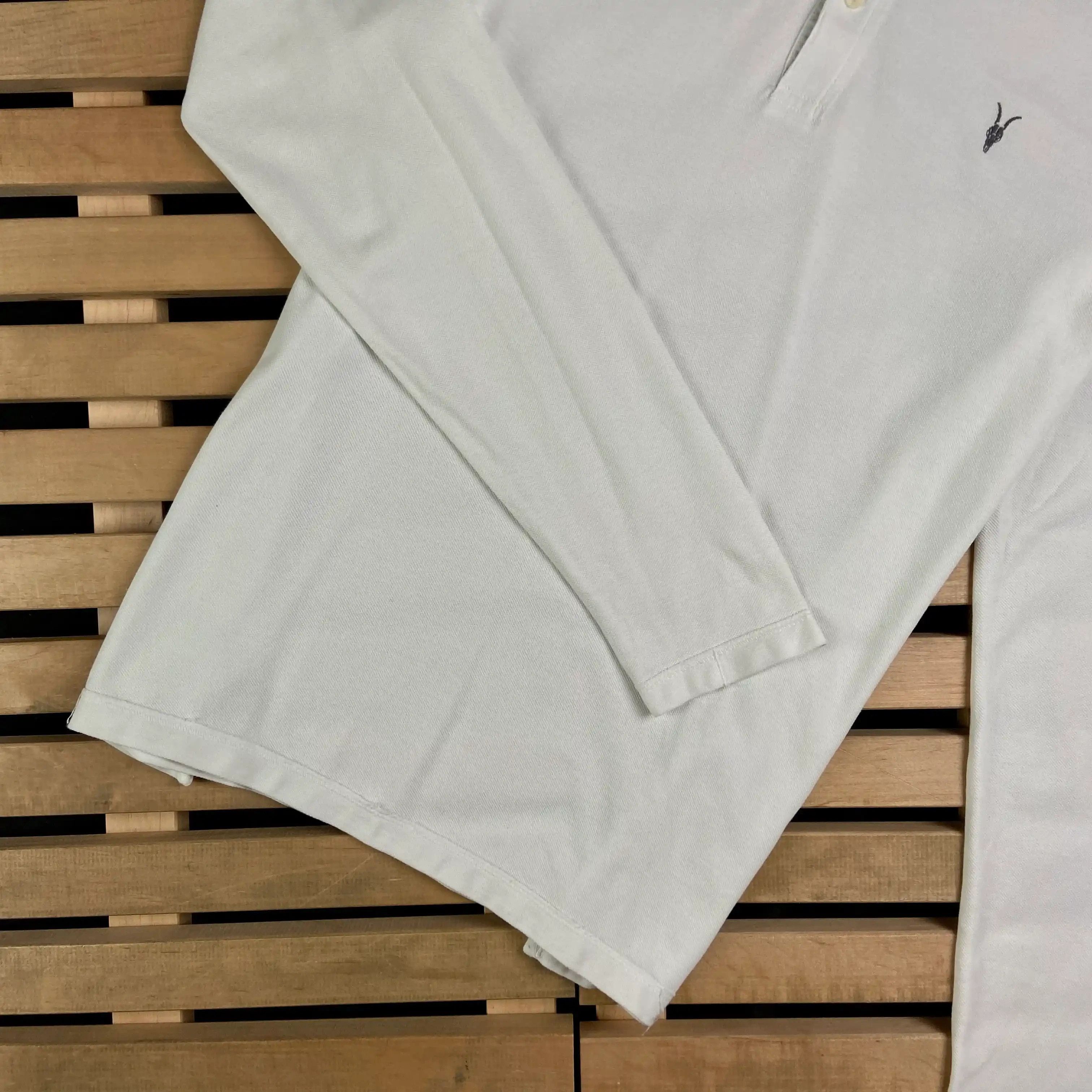 Allsaints Mens Polo Long Sleeve Allsaints Size M White Size US M / EU 48-50 / 2 - 3 Thumbnail