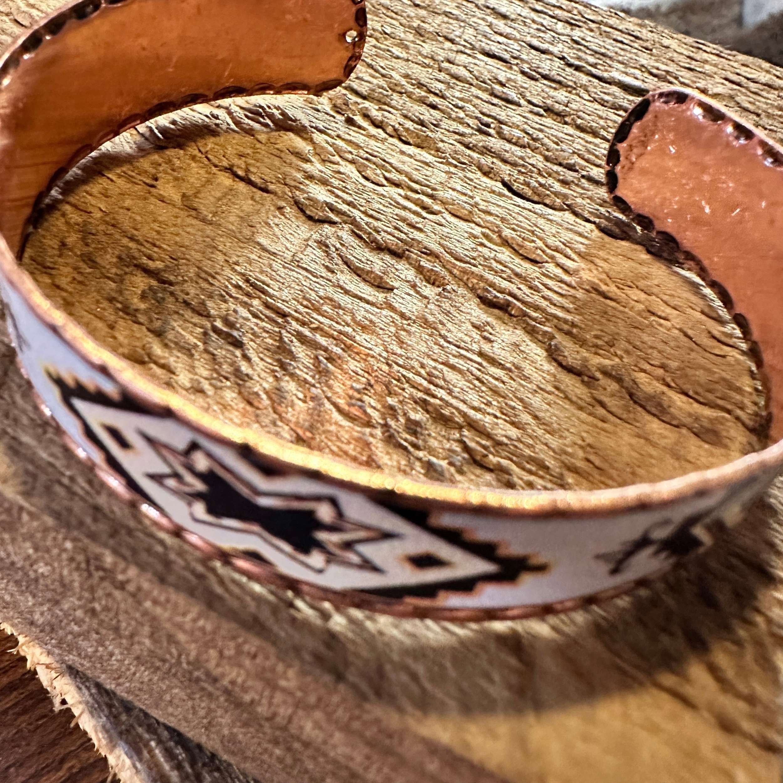 Other Handmade Boho Native American Navajo Copper Narrow Cuff Brac Size ONE SIZE - 5 Thumbnail