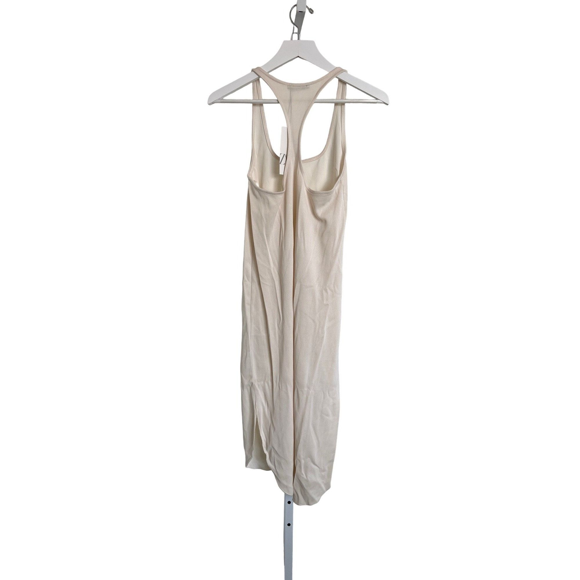 Zara Zara Ivory Soft & Stretchy Racerback Dress Size S / US 4 / IT 40 - 4 Thumbnail