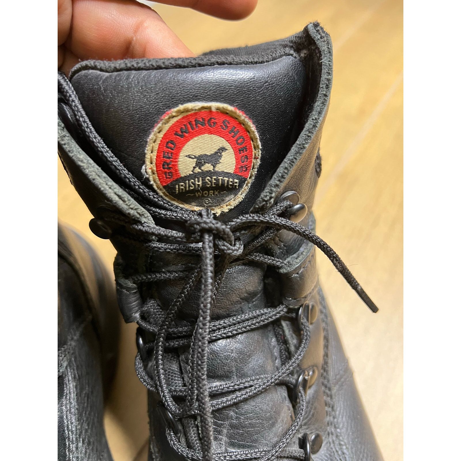 Vintage Irish Setter Men's Work Boots Size US 11 D Black Safety Toe Size US 11 / EU 44 - 3 Thumbnail