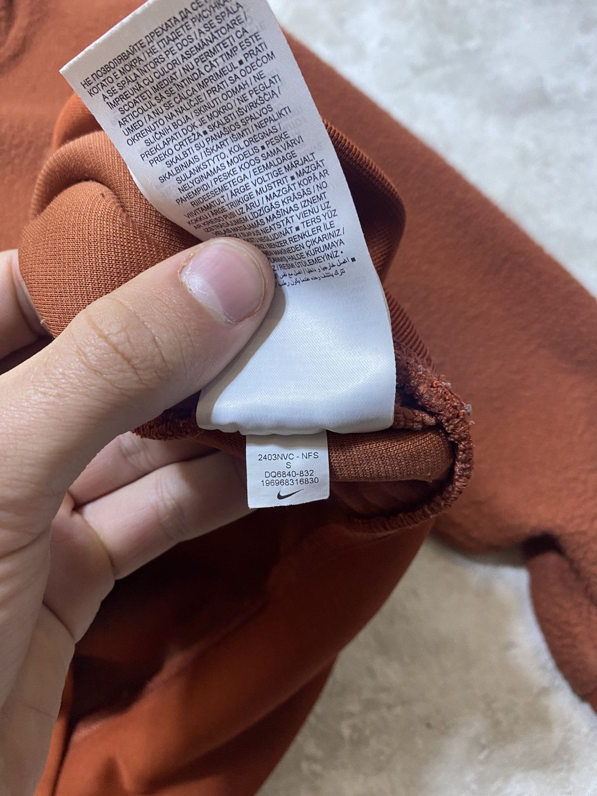 Nike Nike Centre Swoosh Sherpa Fleece Hoodie – Burnt Orange Size US S / EU 44-46 / 1 - 6 Thumbnail