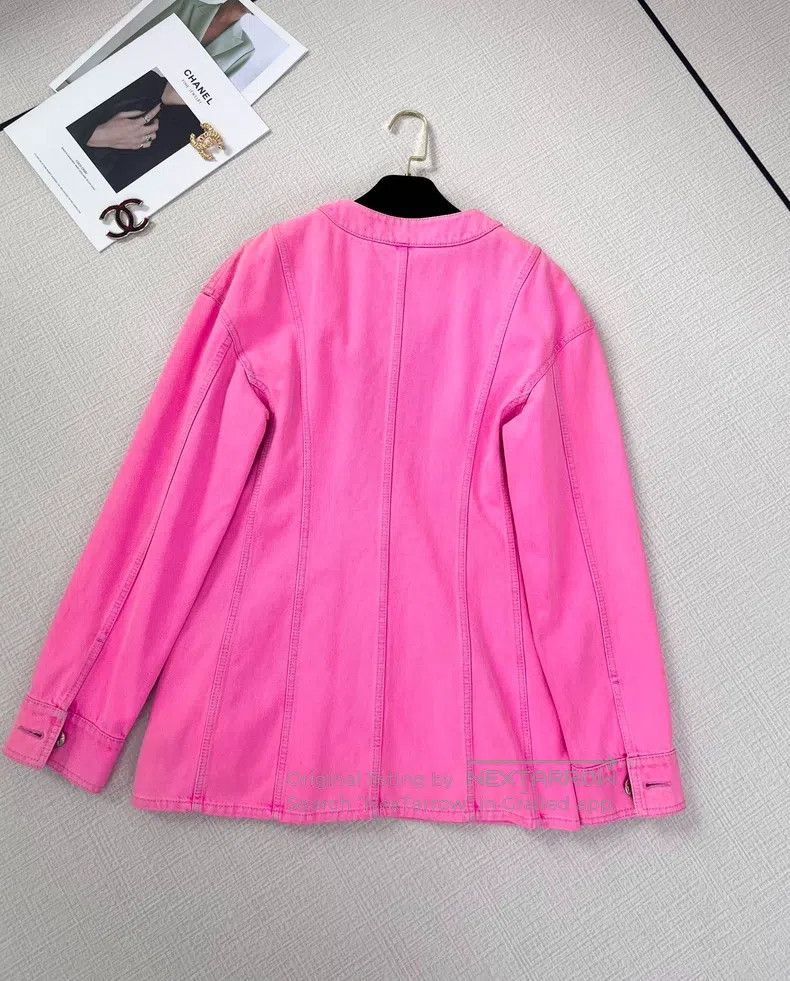 Chanel Chanel Fantasy pink camelia denim jacket Size XS / US 0-2 / IT 36-38 - 2 Thumbnail