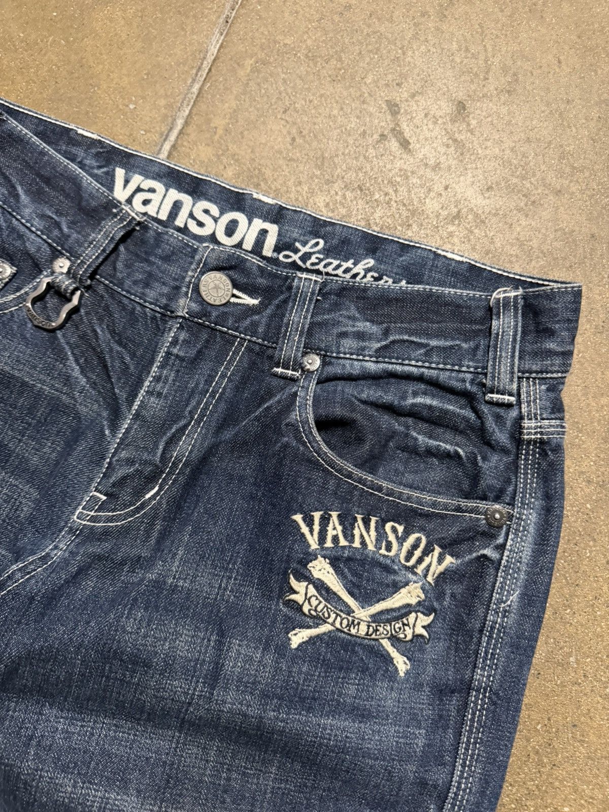 Vanson Leathers Vanson leathers rare embroidered skull denim 30 Size US 30 / EU 46 - 5 Thumbnail