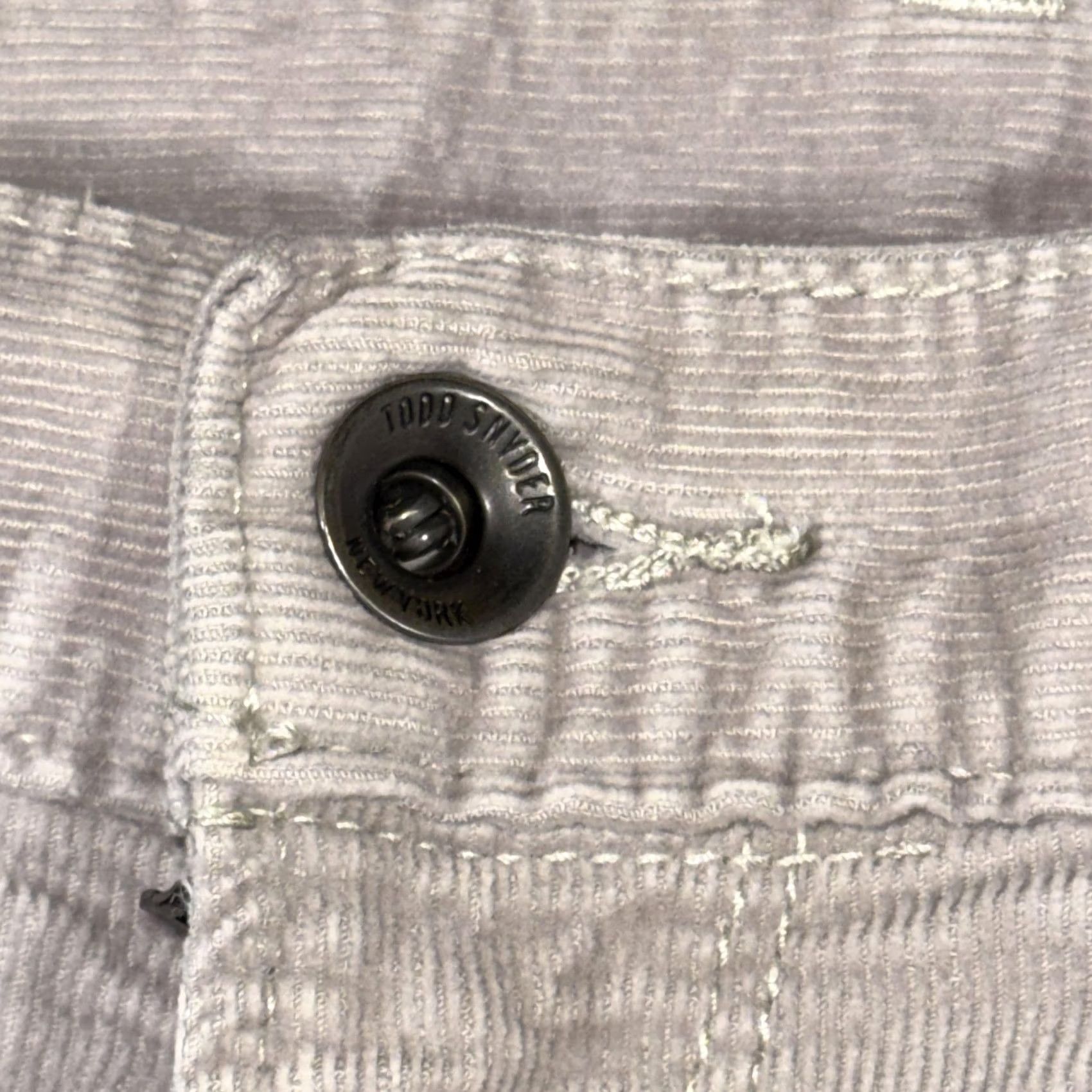 Todd Snyder Todd Snyder Pants Mens 32x32 Gray Slim Stretch Corduroy 5 Pocket Casual Italy Size US 32 / EU 48 - 5 Thumbnail