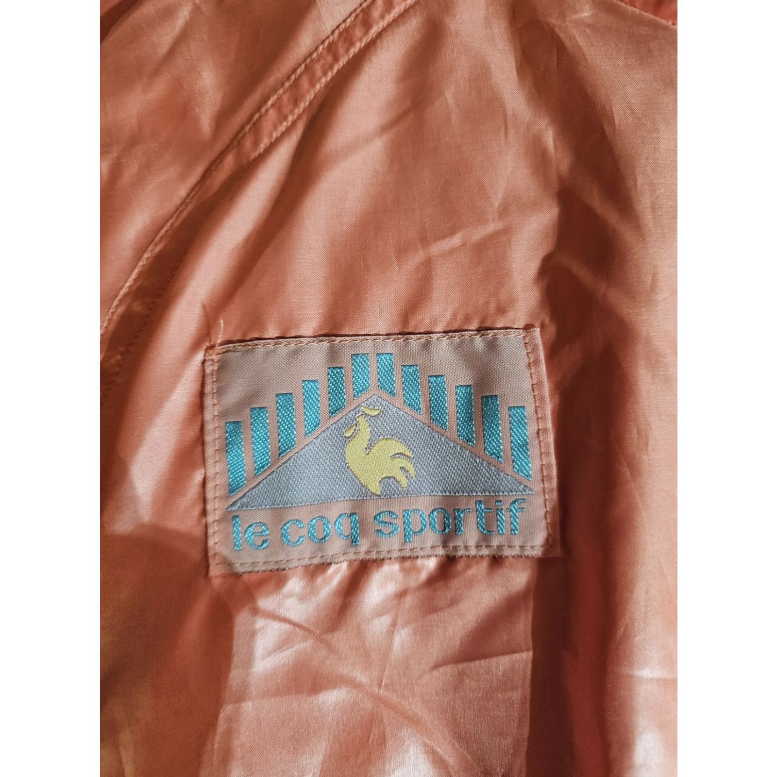 Le Coq Sportif VINTAGE Le Coq Sportif Classic 80s Tracksuit Jacket & Pants Womens Sz Med Peach Satin 80s Logo Size 32" / US 10 / IT 46 - 5 Thumbnail
